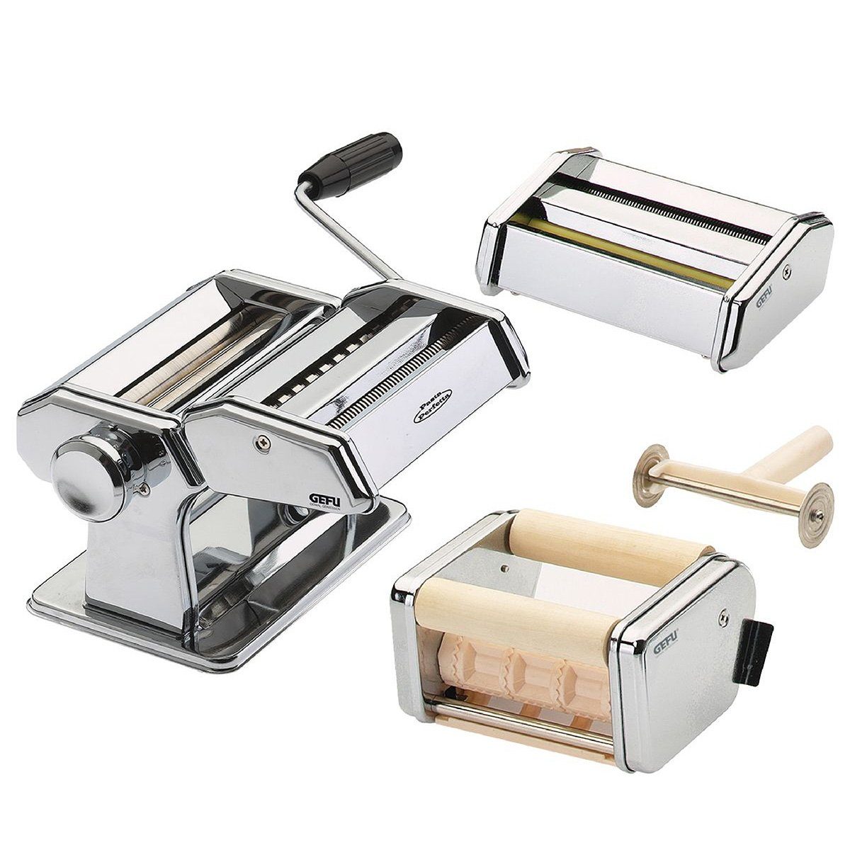 GEFU Nudelmaschine Nudelmaschine PERFETTA PASTA DE LUXE 5tlg Set Edel