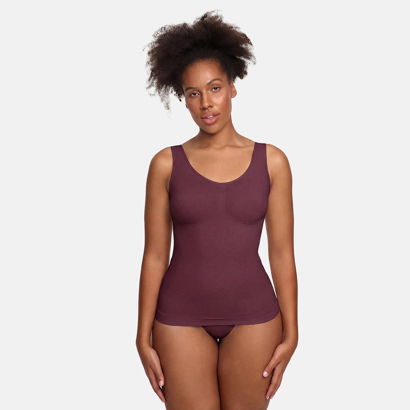 Creamy Fabrics Miederbody Shaping Unterhemd-Wine Red-M (1-tlg)