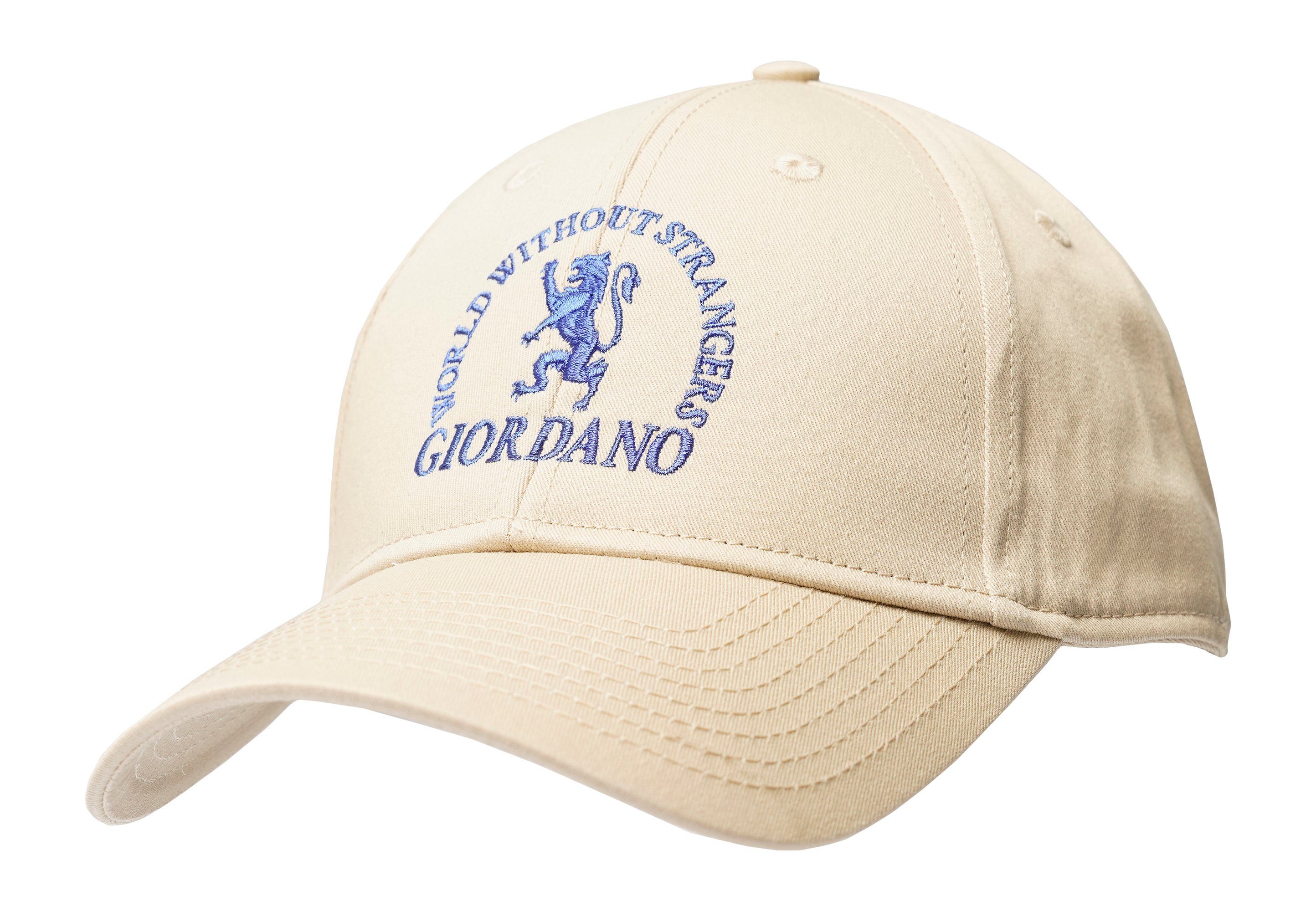 GIORDANO Baseball Cap 3D Lion mit trendiger Markenstickerei beige | Baseball Caps