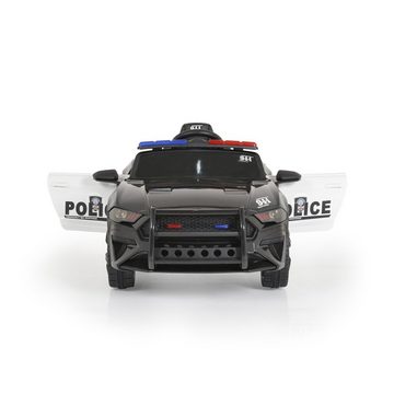 Moni Elektro-Kinderauto Kinder Elektroauto Police, Belastbarkeit 25 kg, Fernbedienung MP3-Anschluss Sirene bis 5 km/h