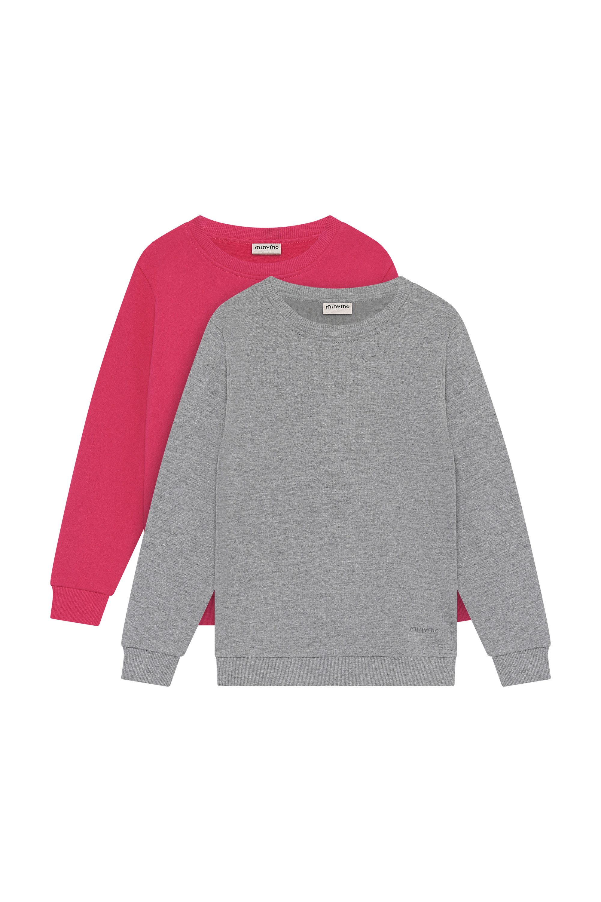 Minymo Sweatshirt MISweatshirt (2-tlg) 2er Pack Kuscheliges Sweatshirt