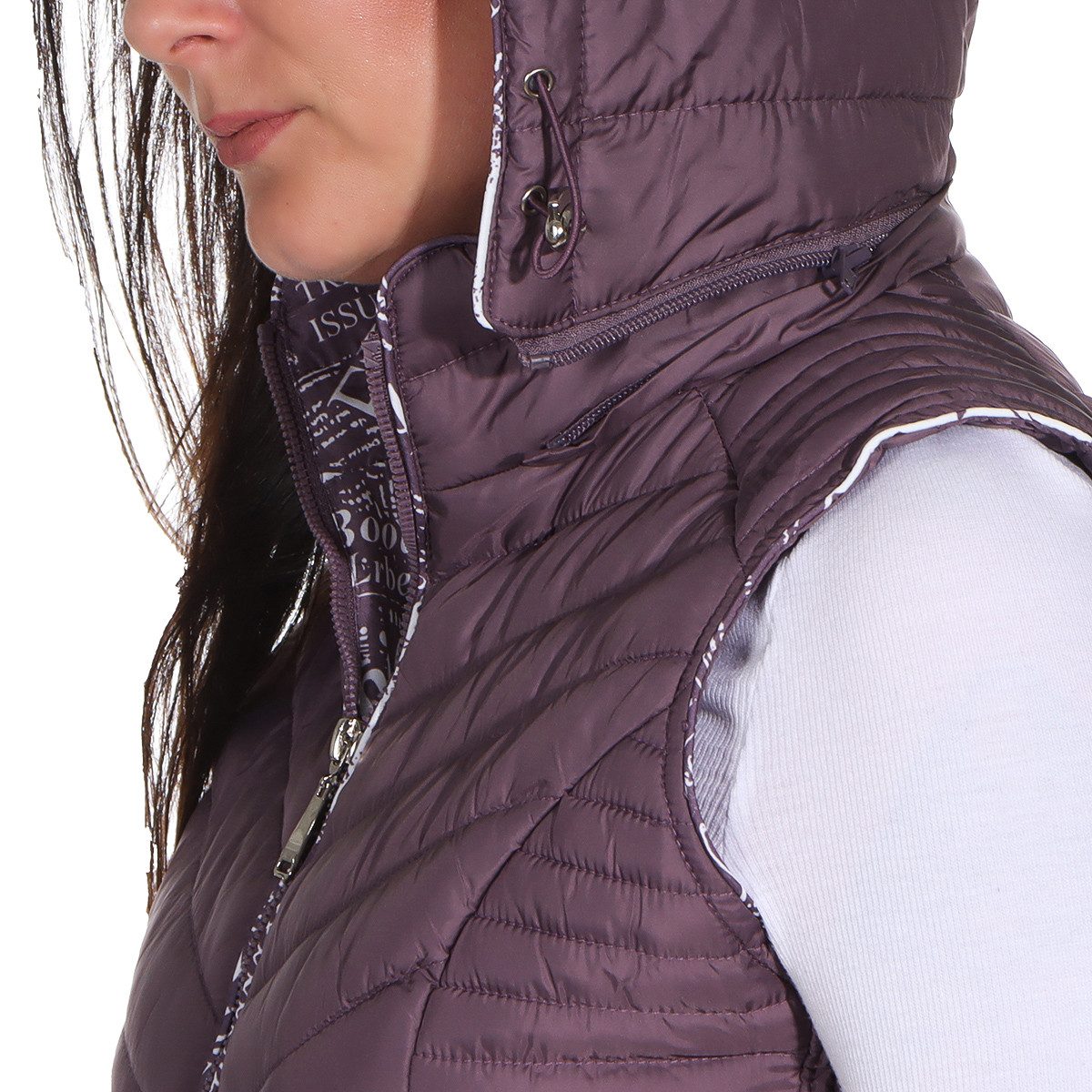 Aurela Damenmode Steppweste Damen Weste leichte Kurzweste auch in großen Größen erhältlich