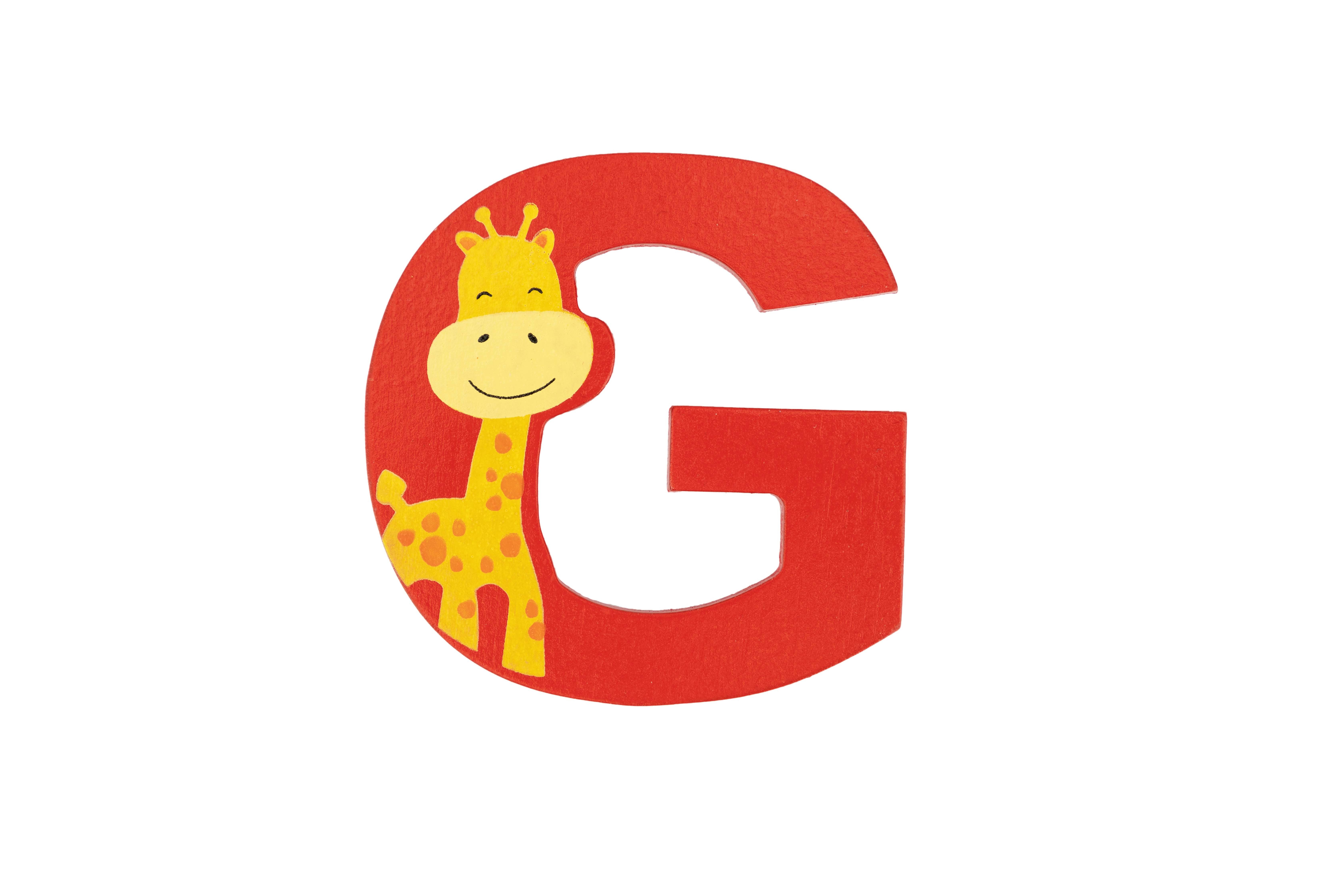 El Puente Deko-Buchstaben Holzbuchstabe G "Giraffe", Handmade, Handmade