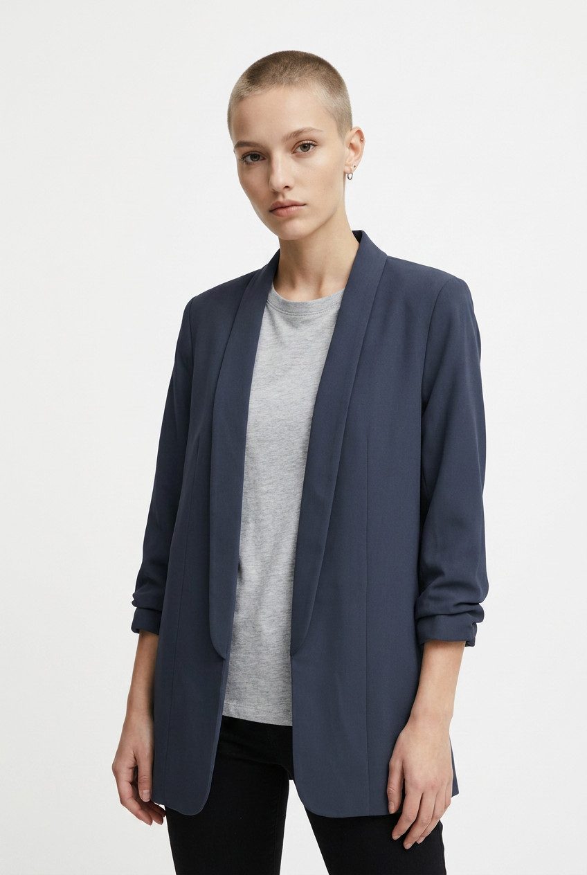 pieces Blusenblazer PCBOSELLA 3/4 BLAZER NOOS Materialmix, regular fit