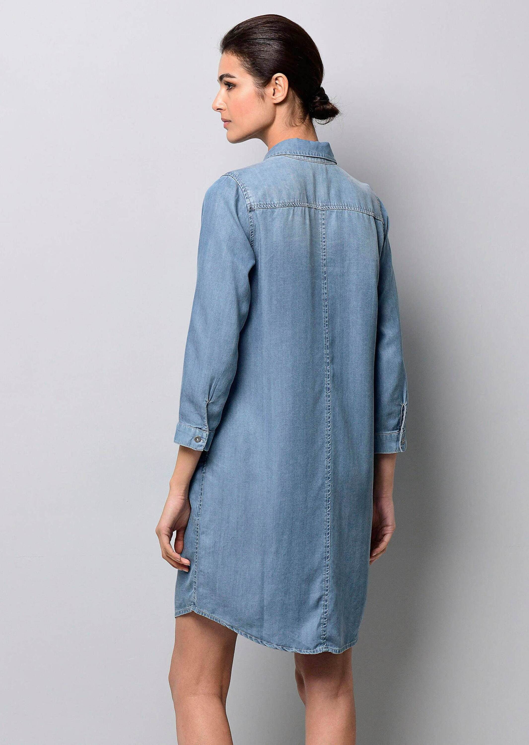 Alba Moda Midikleid Hemdblusenkleid in Jeansoptik günstig online kaufen
