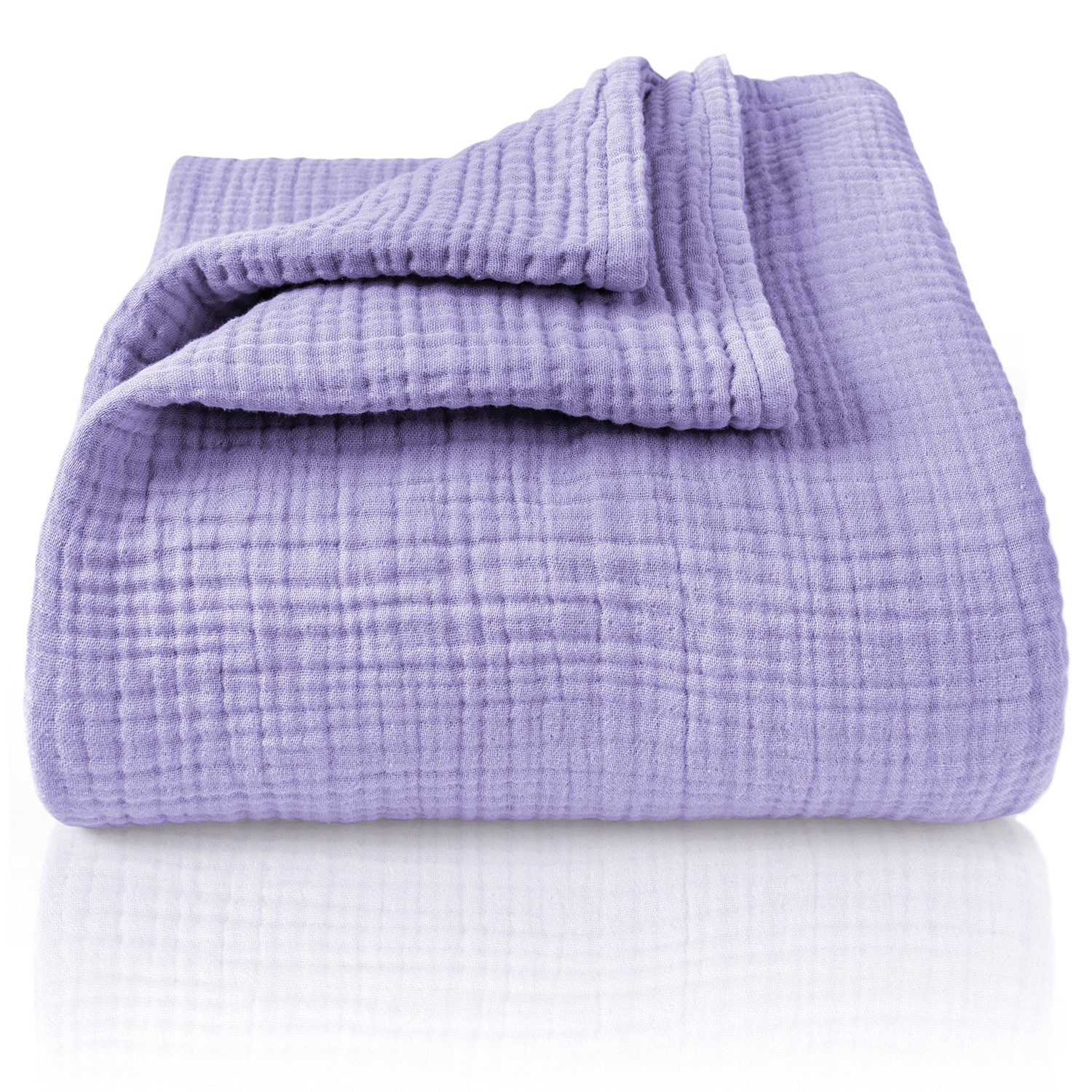 Laynenburg Tagesdecke Musselin aus 100% Baumwolle – Baumwolldecke, Kuscheldecke, Wohndecke als Sommerdecke, Bett-Überwurf, Couch-Überwurf, Sofa-Decke