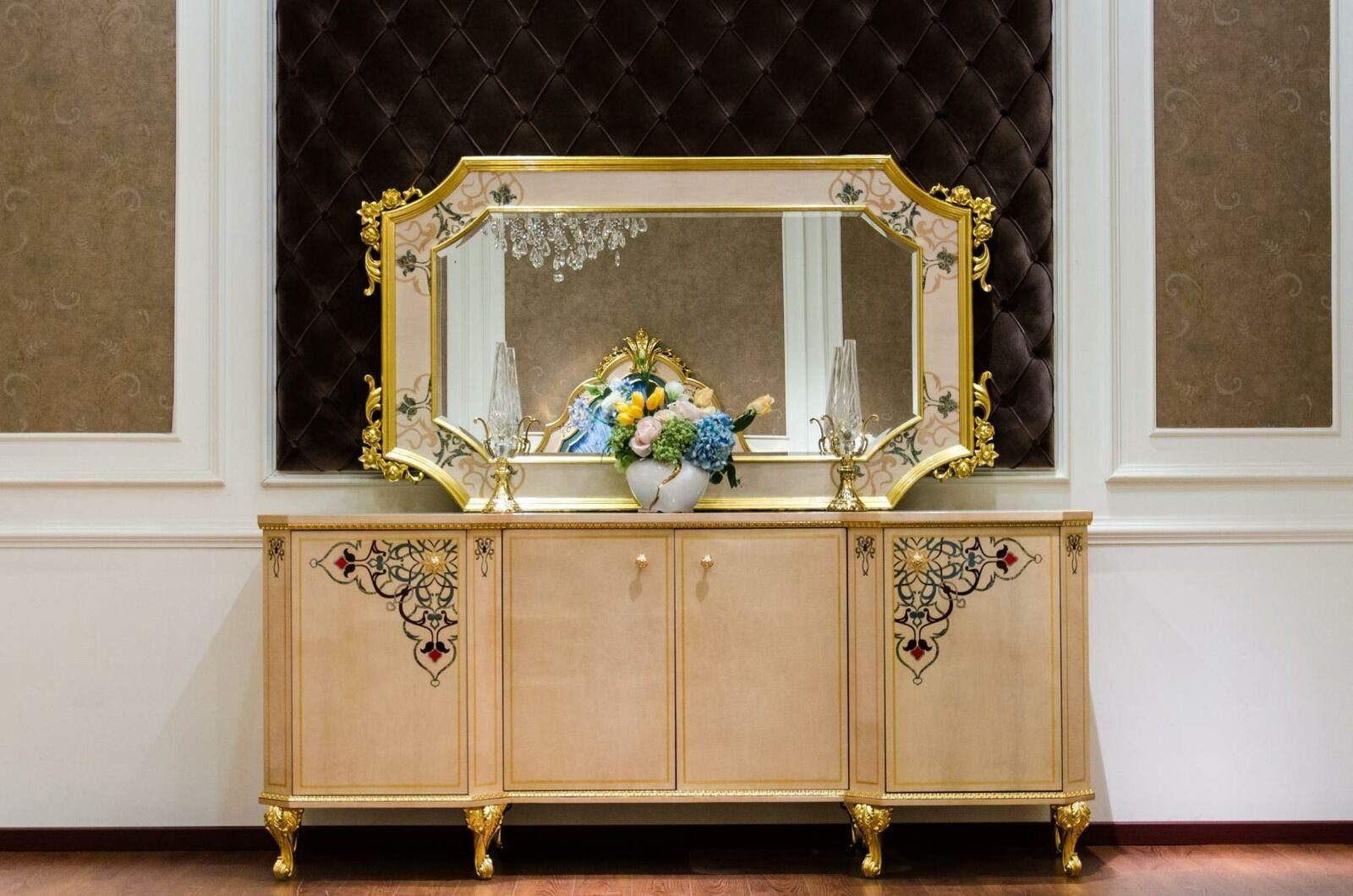 Spiegel Barock Neu JVmoebel Sideboard Kommode Anrichte, Wohnzimmer Anrichte