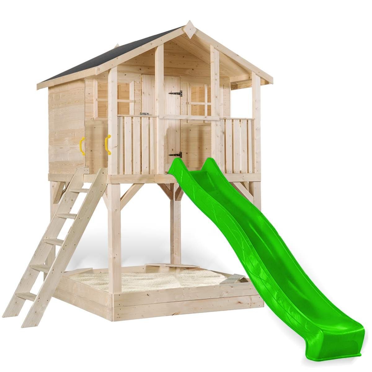 SCHEFFER Outdoor Toys Spielturm Stelzenhaus Tobi Kompakt 510, maximaler  Spielwert durch Klettern, Rutschen, Schaukel etc.