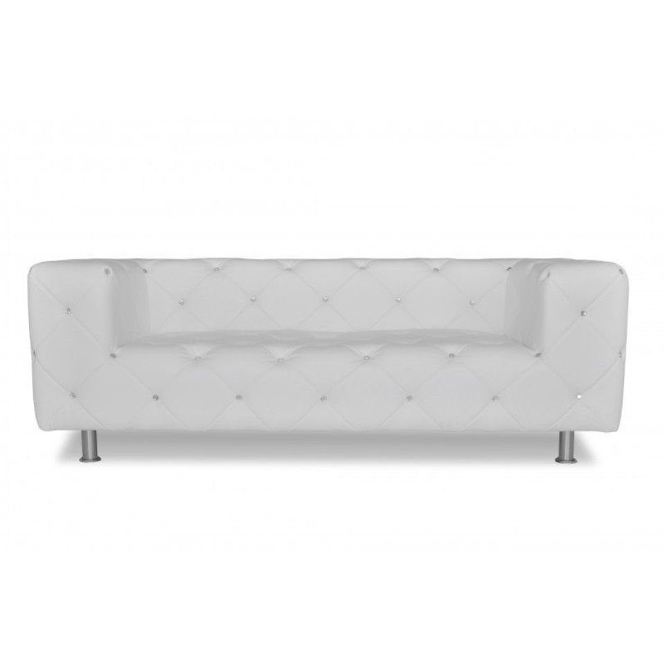 Made Luxus Ledersofa Sofa Couch JVmoebel Chesterfield Neu, Europe in weißes Designer Polster
