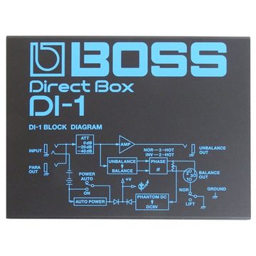 Boss by Roland E-Gitarre DI-1 aktive DI-Box mit XLR Kabel