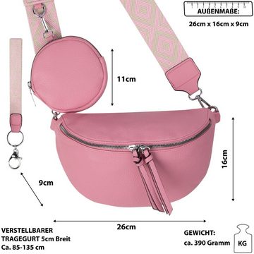 EAAKIE Gürteltasche Bauchtasche Umhängetasche Crossbody-Bag Hüfttasche Kunstleder Italy-D, als Schultertasche, CrossOver, Umhängetasche tragbar