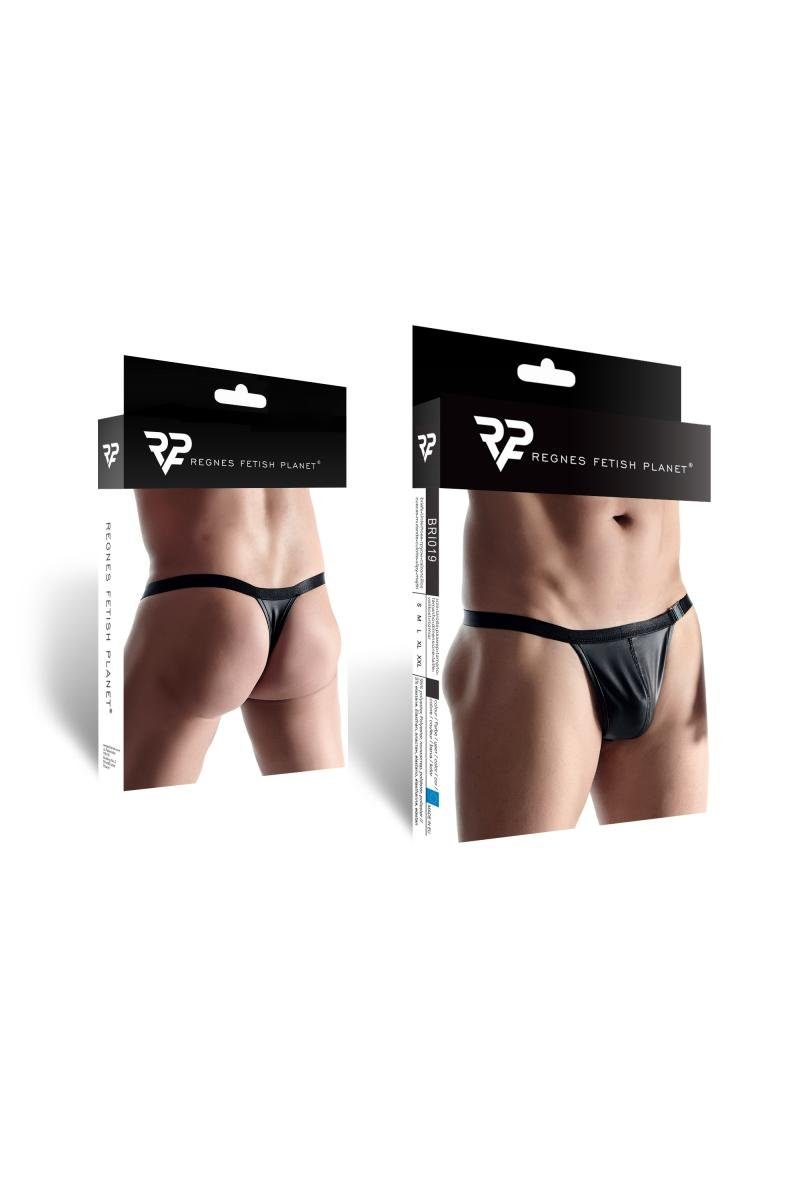Regnes Fetish Planet String Herren-String in schwarz - XXL