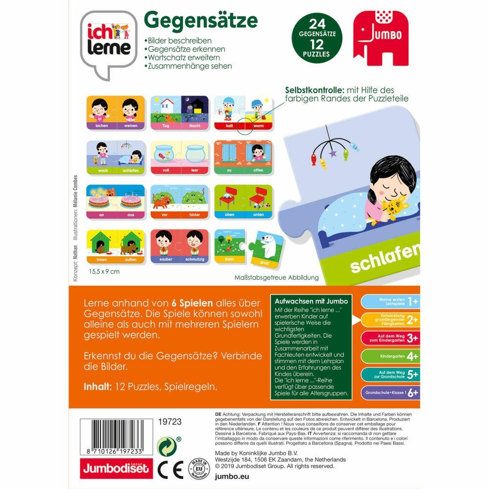 Jumbo Spiele Lernspielzeug ich lerne Gegensätze