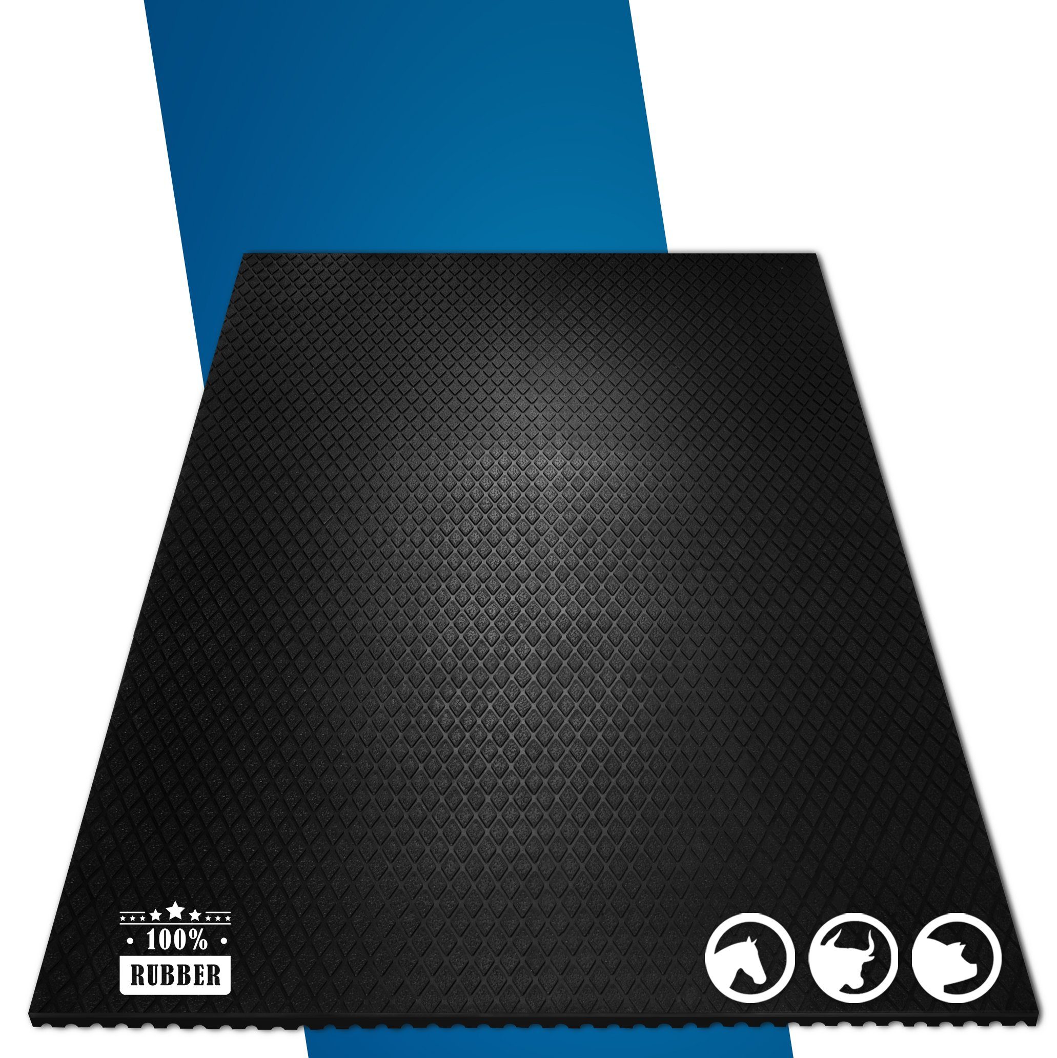 Karat Gummimatte Stallmatte Diamond Top, mit eingearbeiteten Drainagegrille günstig online kaufen