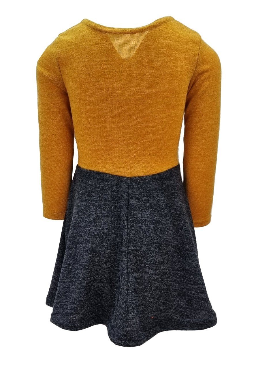 Girls Fashion A-Linien-Kleid Mädchen Kleid Strickkleid K38