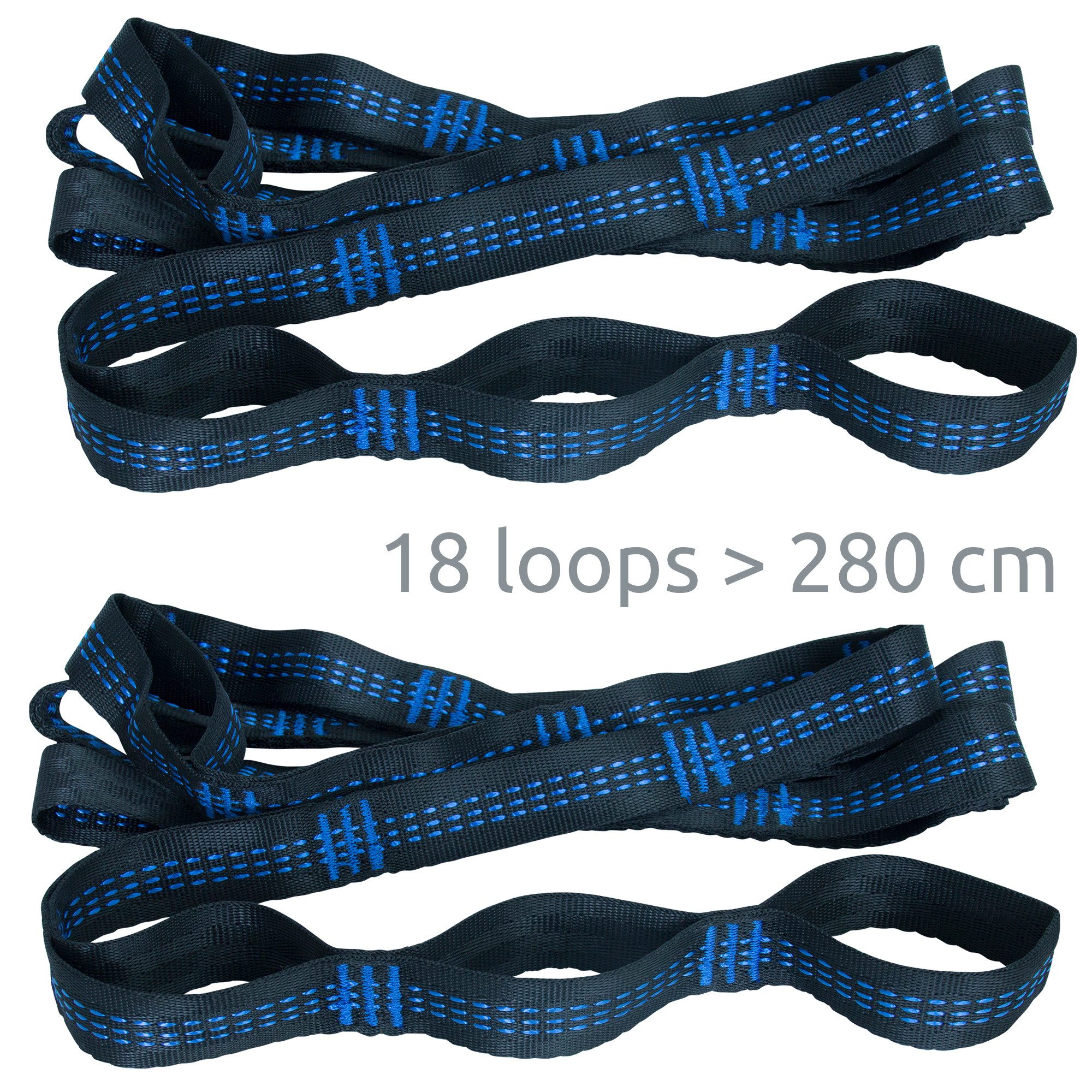 yourGEAR Hängematte Befestigungs-Set Hängematte 350kg Aufhängeset 2x280cm Gurt 2 Karabiner – Bild 2 von 5