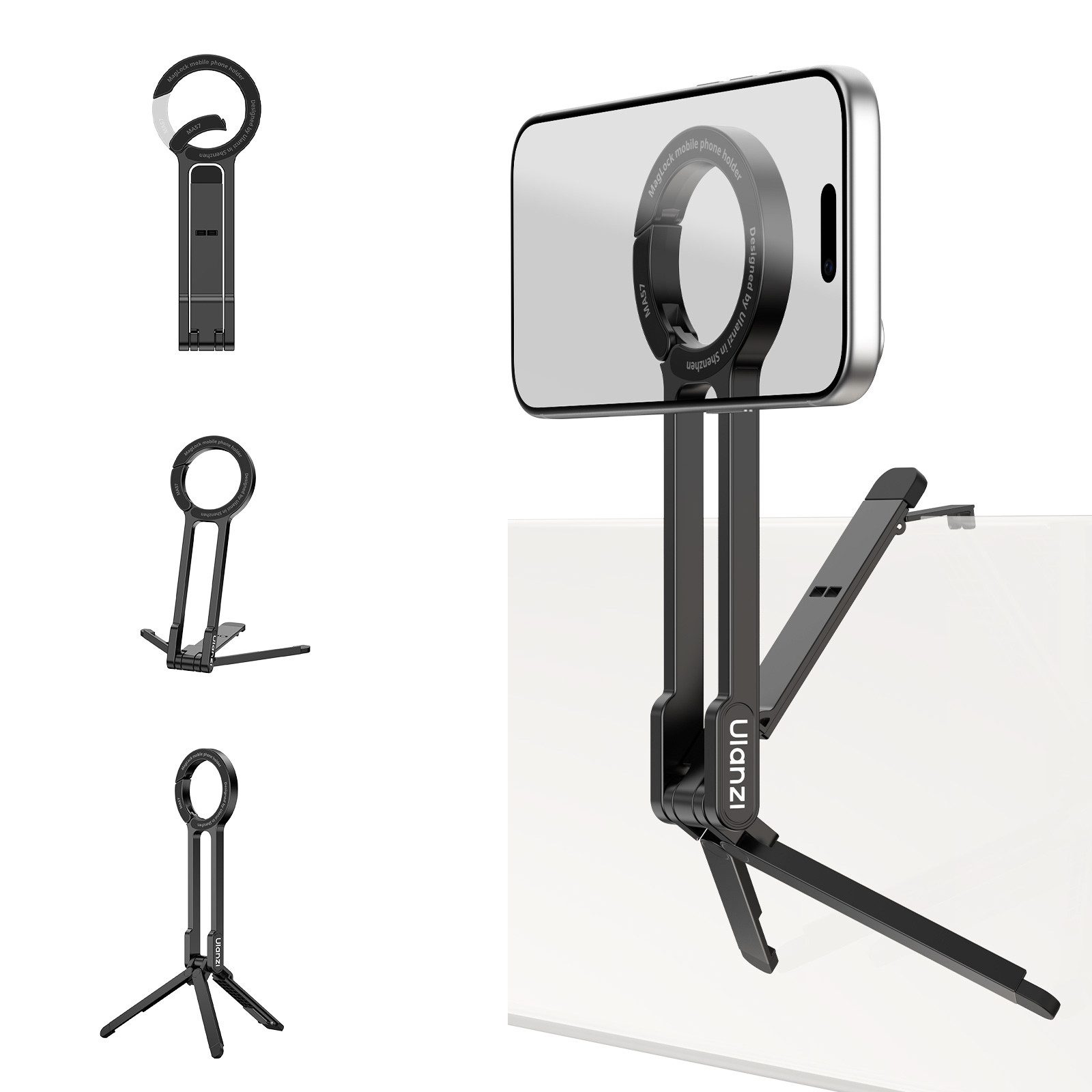 ULANZI Handy-Halterung Ulanzi MA57 MagSafe Karabiner-Handy-Stativ für iPhone & Android