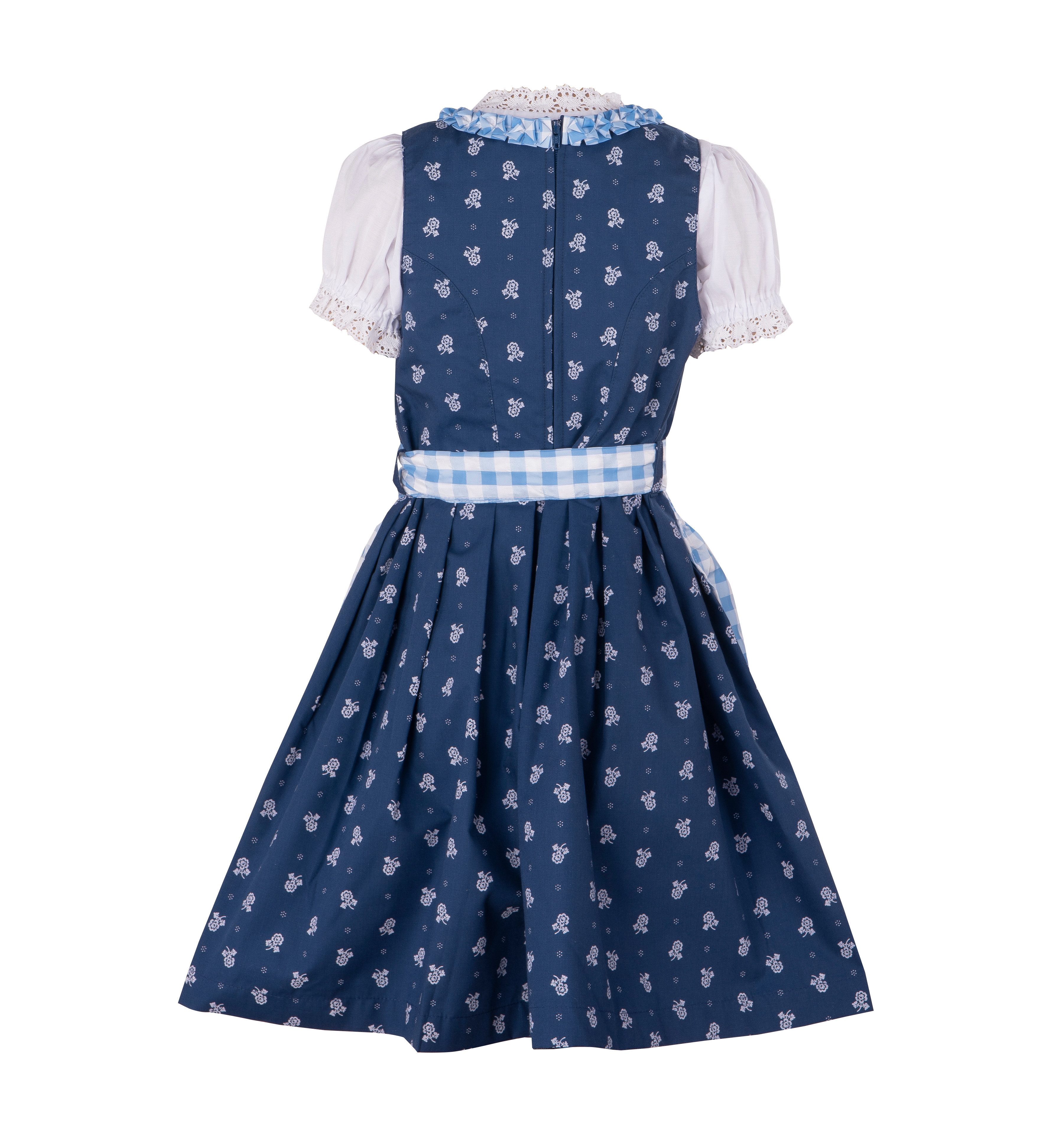Ramona Lippert Dirndl Kinderdirndl Chrissi blau mit Bluse Mädchen