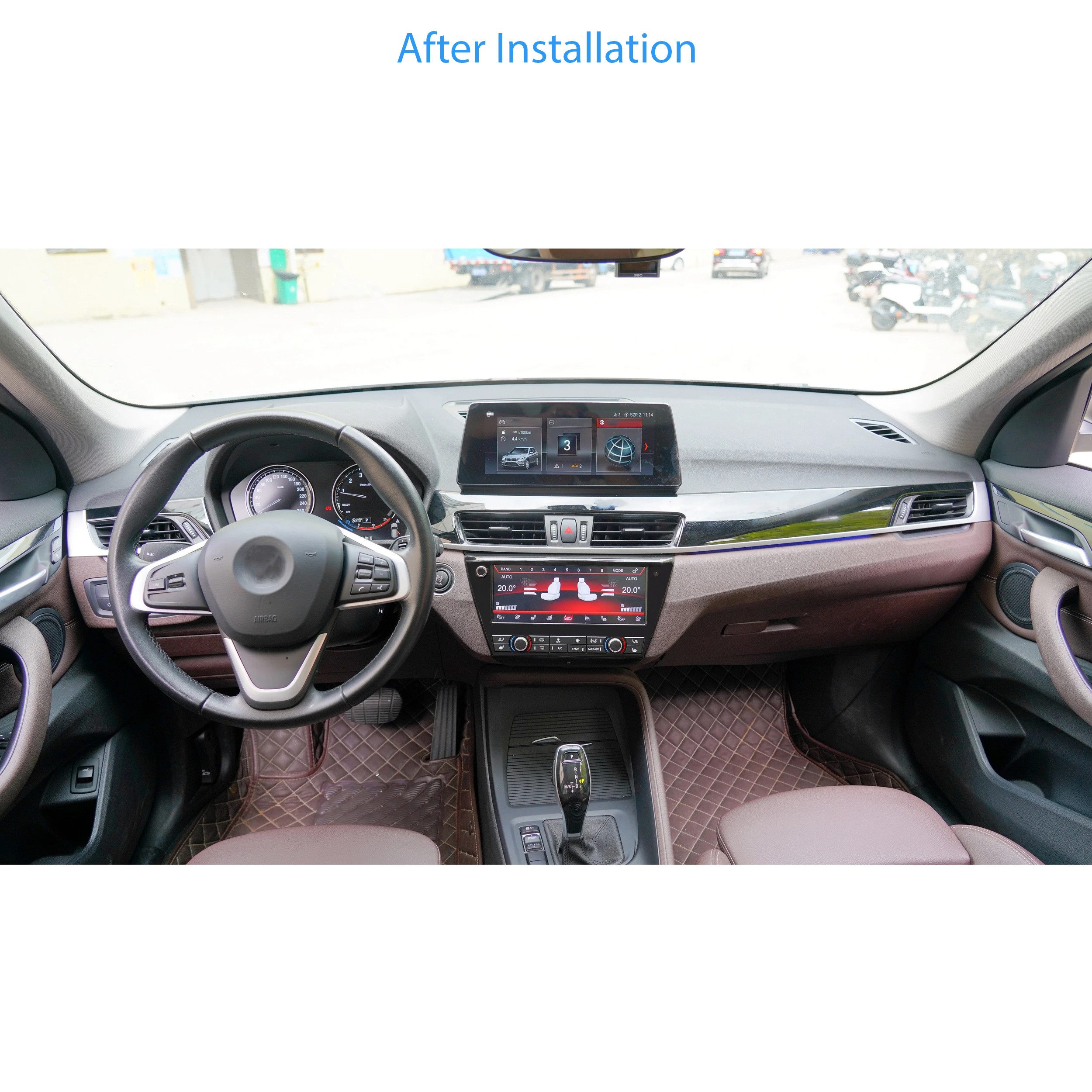 TAFFIO Tachometer Für BMW X1 F48 8.8" Touchscreen Klimabedienteil AC Kontrollpanel