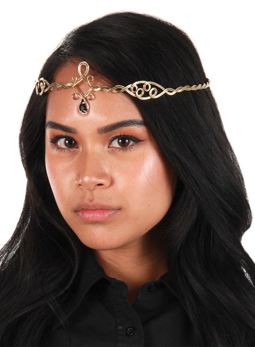 Elope Kostüm Onyx Diadem, Eleganter Kopfschmuck für die Märchen-, Fantasy- und LARP-Welt