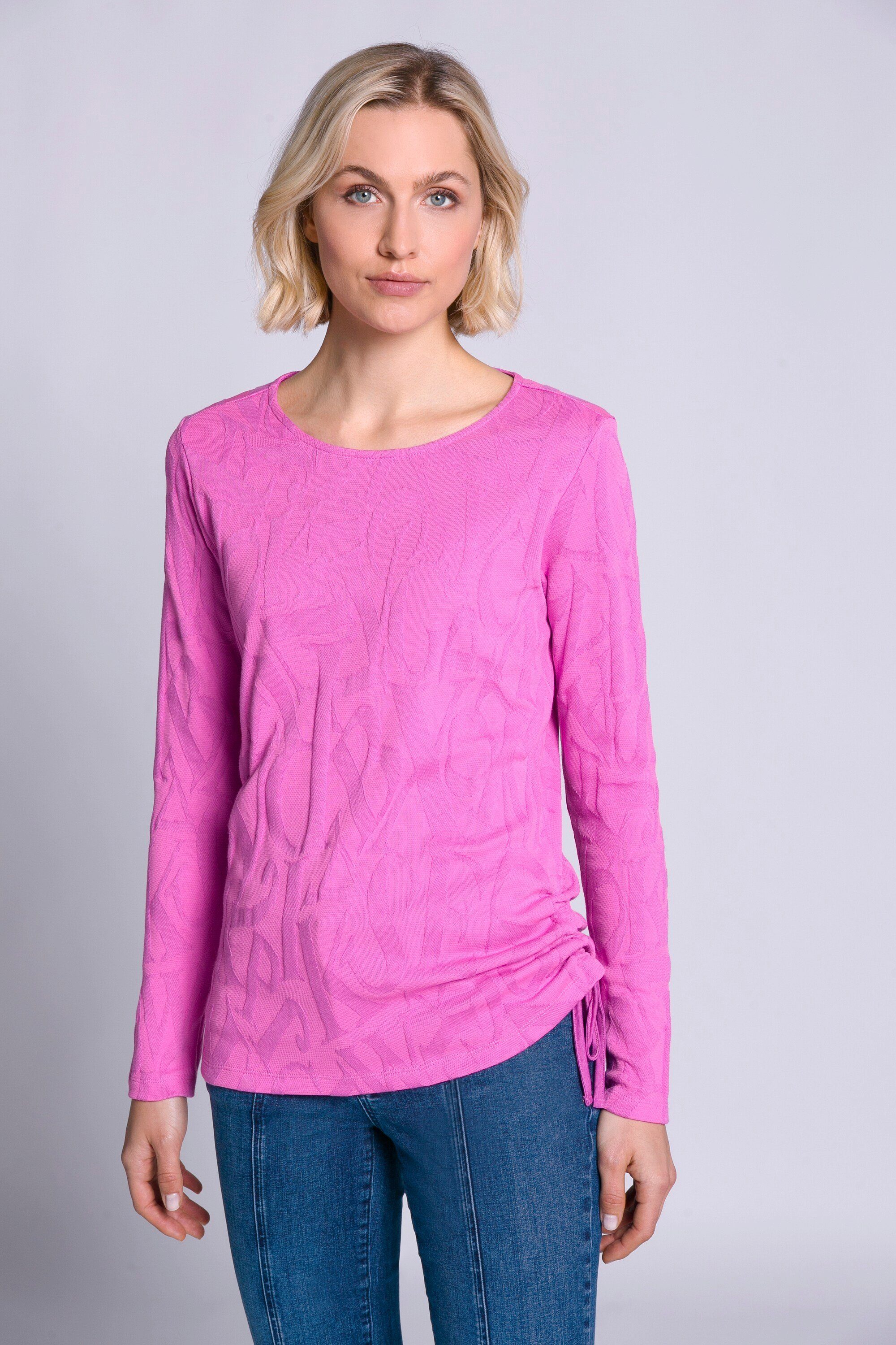 Gina Laura Sweatshirt Sweatshirt Lettering-Muster Trendfarbe Jacq