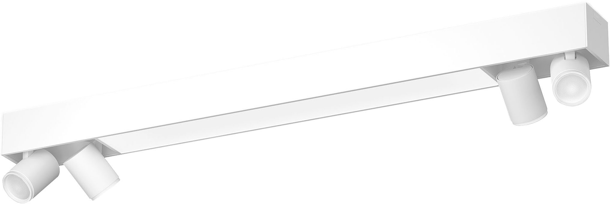 Philips Hue Smarte LED-Leuchte White & Color Ambiance Centris 4er Spot weiss, Abschaltautomatik, Bluetooth, CCT - über Fernbedienung, Dimmfunktion, Farbsteuerung, Farbwechsel, Leuchtdauer einstellbar, Memoryfunktion, Nachtlichtfunktion, RGB, Smart Home, Timerfunktion, dimmbar über Fernbedienung, erweiterbar, mehrere Helligkeitsstufen, LED wechselbar, RGB, Dimmfunktion