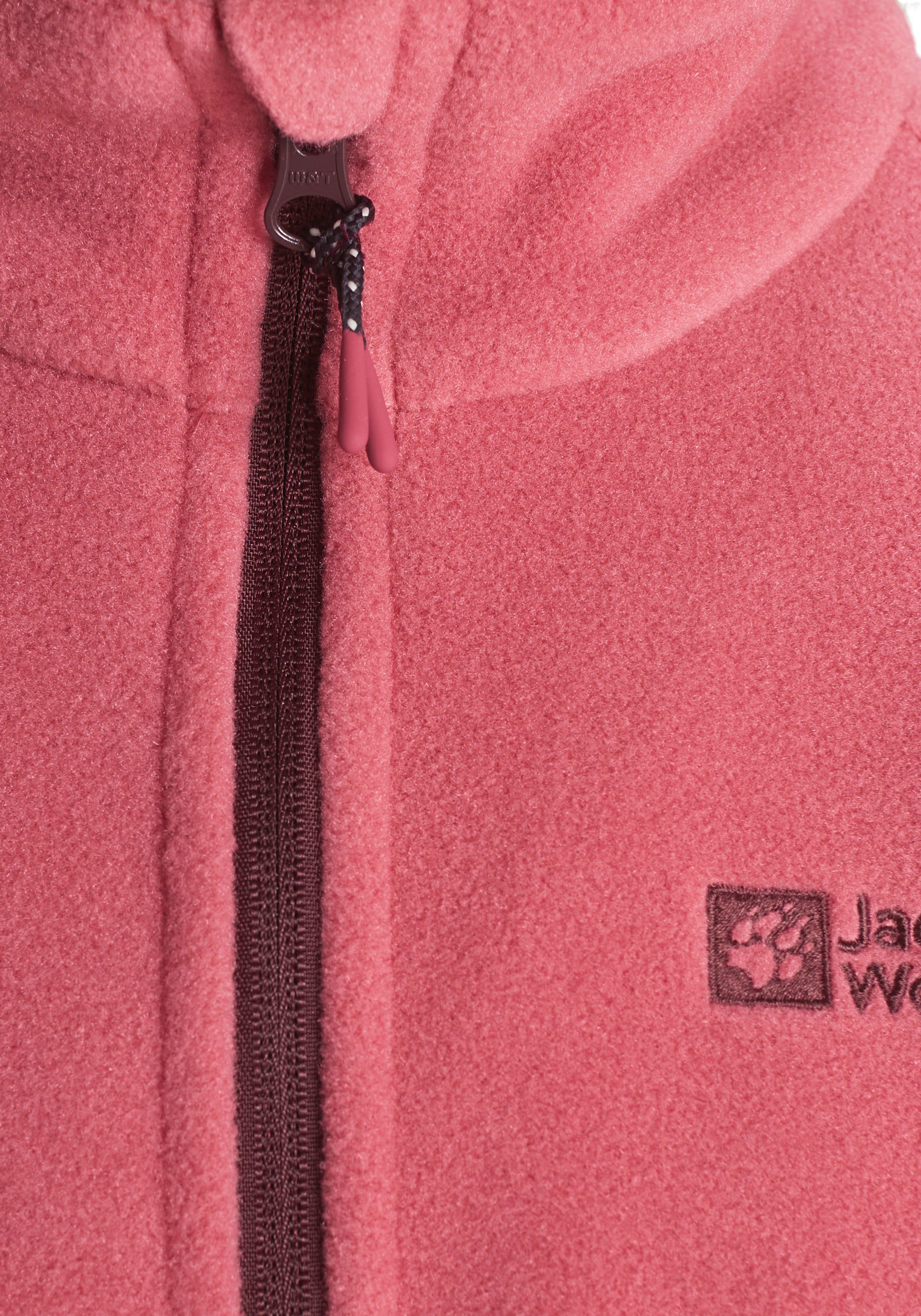 pink K WINTERSTEIN soft Fleecejacke Wolfskin Jack Recyclingmaterial JACKET aus