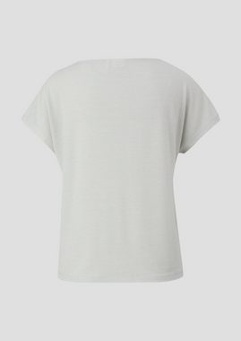s.Oliver BLACK LABEL Kurzarmshirt T-Shirt aus Viskosemix mit Glitzergarn Glitzergarn