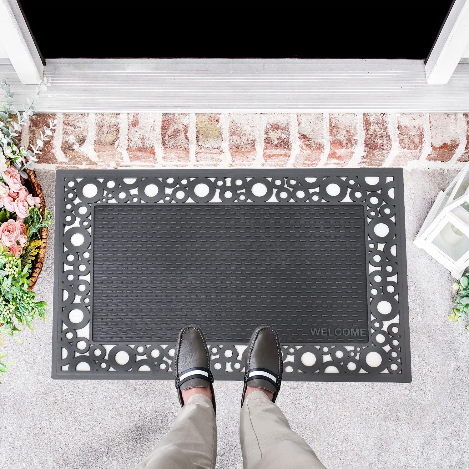 Vimoda Fußmatte Eingangstürmatte, Außen & Innen Gummi Schmutzfänger für Hau günstig online kaufen