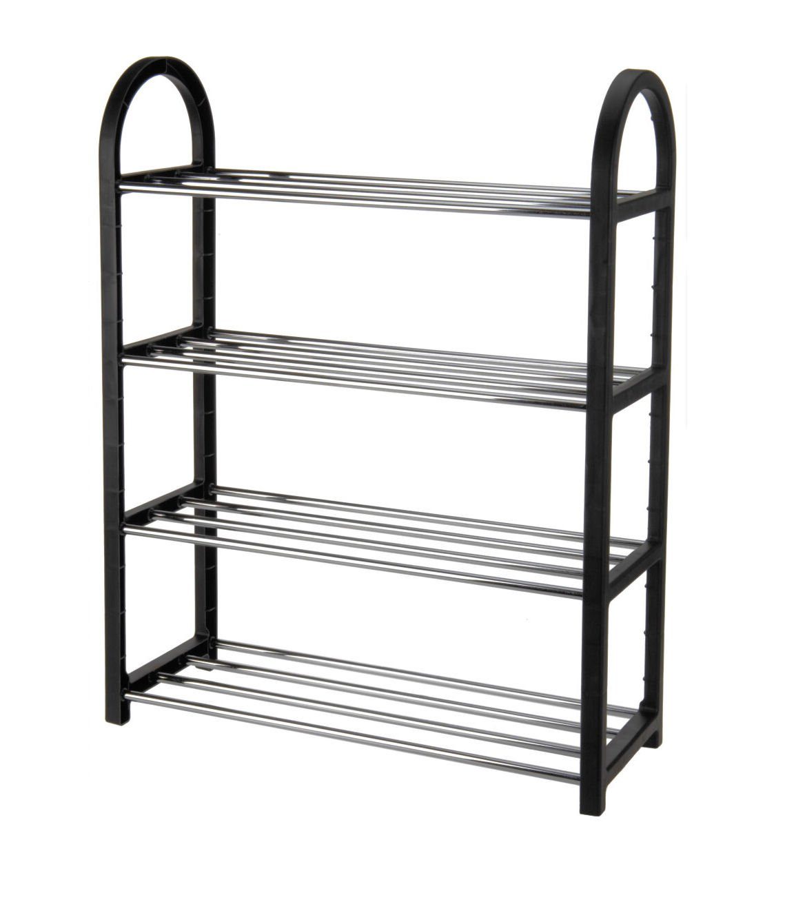 Spetebo Schuhregal Metall Schuhregal 4 Etagen schwarz, Ständer für 8 Paar S günstig online kaufen