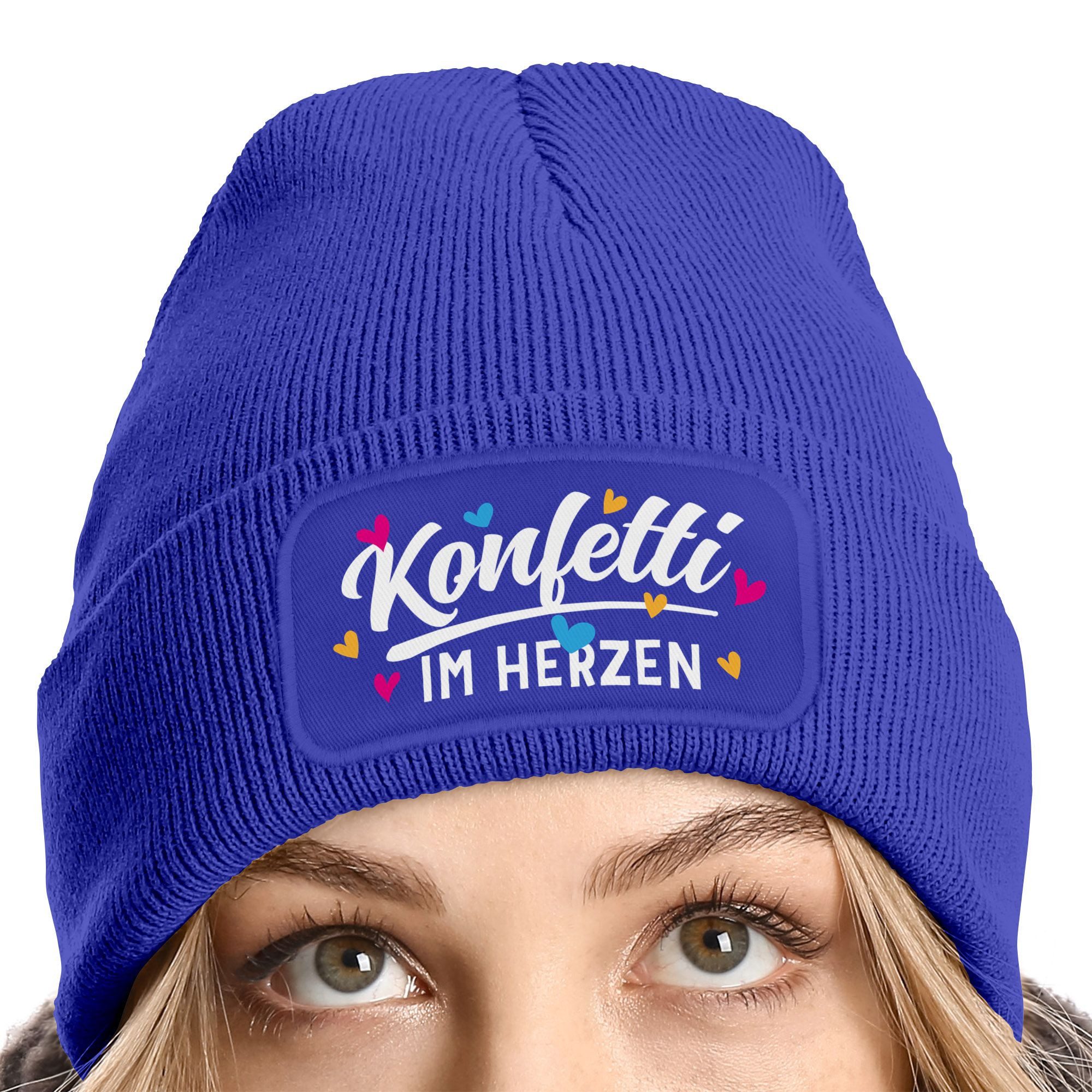 MoonWorks Strickmütze Damen Beanie mit Patch Strickmütze mit Spruch Faschin günstig online kaufen