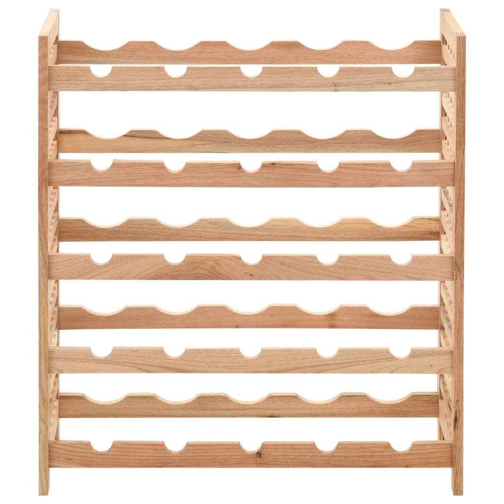 vidaXL Weinregal Weinregal für 25 Flaschen Nussbaumholz Massiv 63x25x73 cm, 25-tlg.