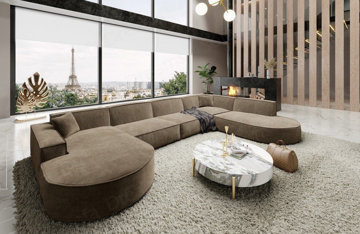 Sofa Dreams Wohnlandschaft Designer Stoff Sofa günstig online kaufen