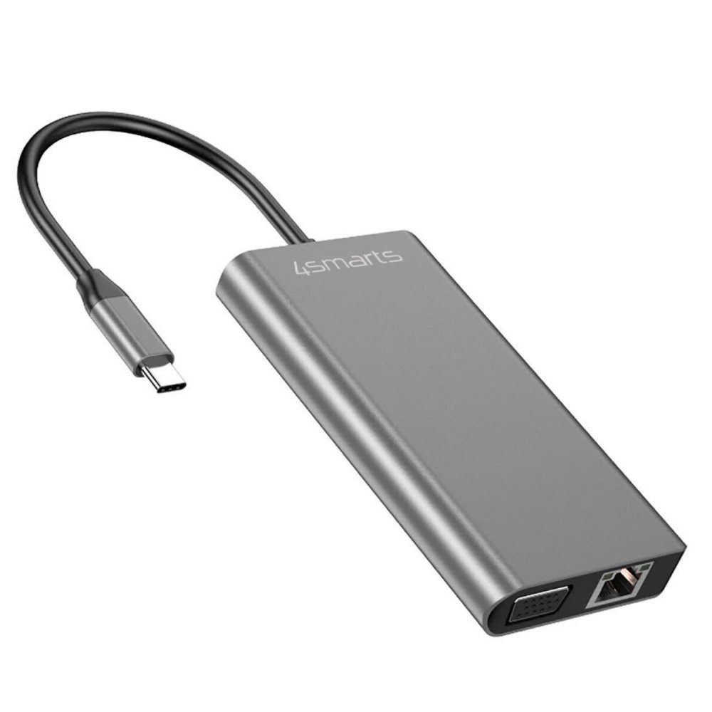 Laptop-Dockingstation 8 in 1 Hub USB-C Dock - Dockingstation - silber