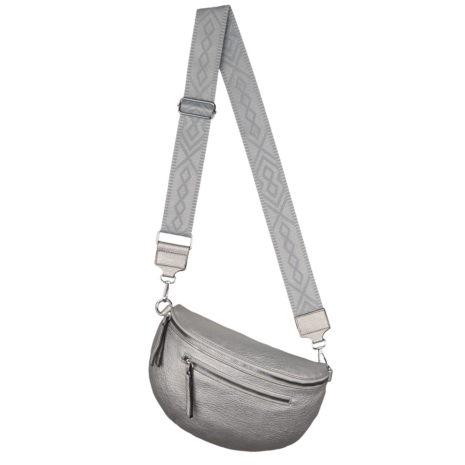 EAAKIE Gürteltasche Bauchtasche Umhängetasche Crossbody-Bag Kunstleder Italy-Design, als Schultertasche, CrossOver, Umhängetasche tragbar