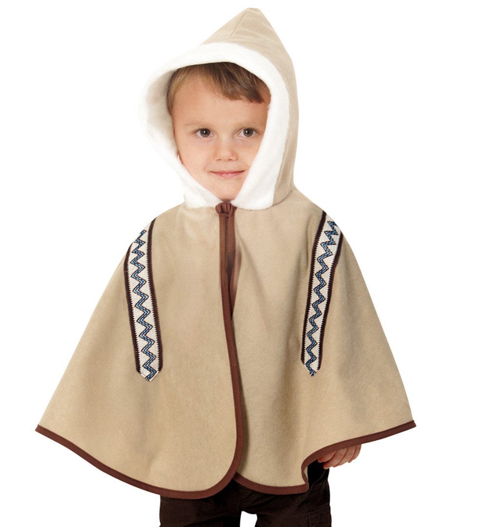 Fries Kostüm Kinder Baby Inuit Yupik Cape Kapuze Fasching Karneval Gr. 86 oder 98