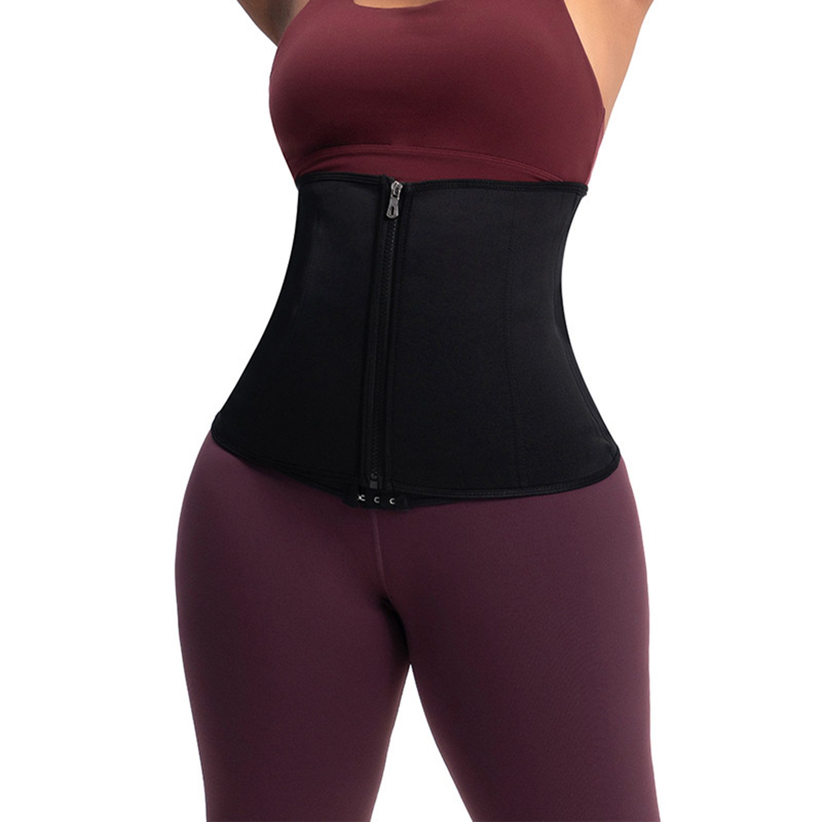 MOPUEA Bauchweggürtel Bauchweg Gürtel Shapewear Damen Korsett mit Stahlstützen (Damen Bauchweg Gürtel Shapewear Korsett mit Stahlverstärkung, Elastischer Figurformender Gürtel für Bauch Kontrolle Damen) Stahlverstärkung elastisch verstellbar atmungsaktiv rutschfest