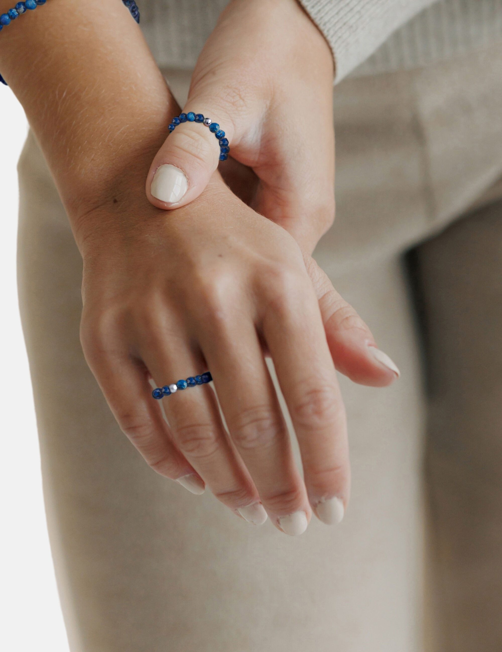 GOOD.designs Perlenring, Anti Stress Ring aus Naturstein