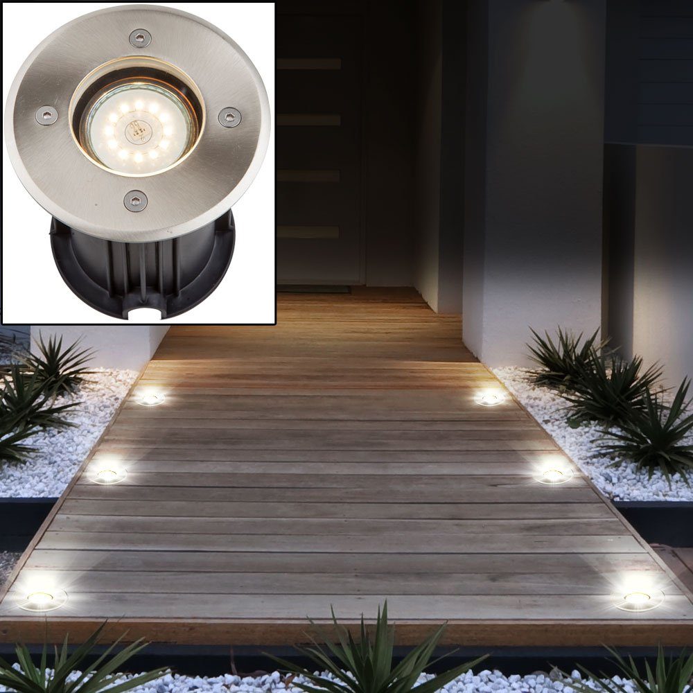 10x 20 x LED Bodenlampen Boden Einbaustrahler außen Terrasse Garten Beleuchtung 
