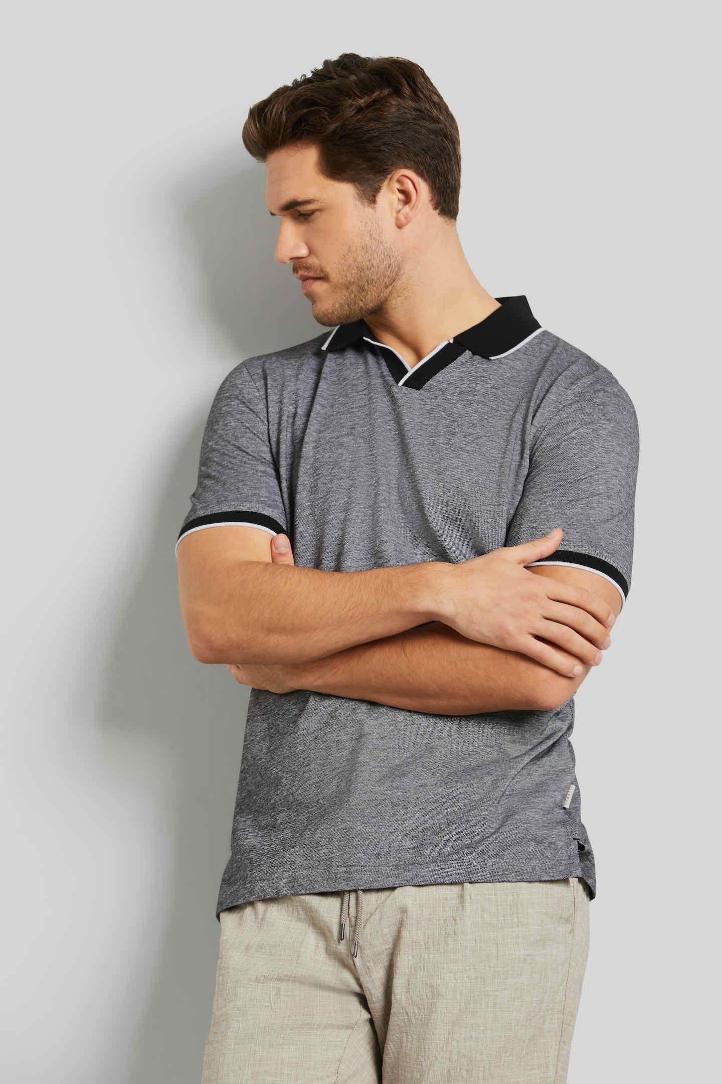 schwarz in bugatti 2-tone-Optik Poloshirt