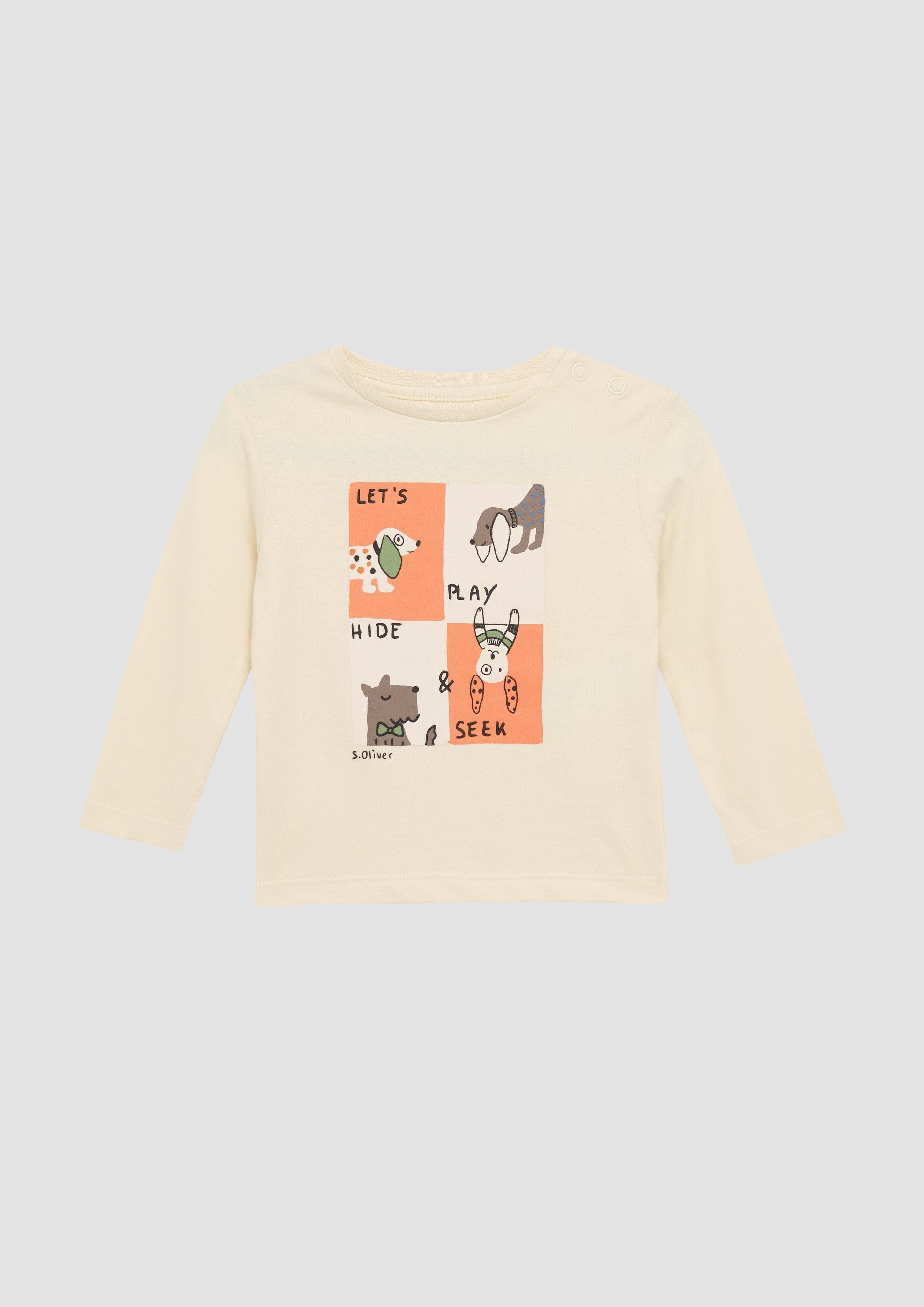 Langarmshirt Baumwollshirt mit Frontprint