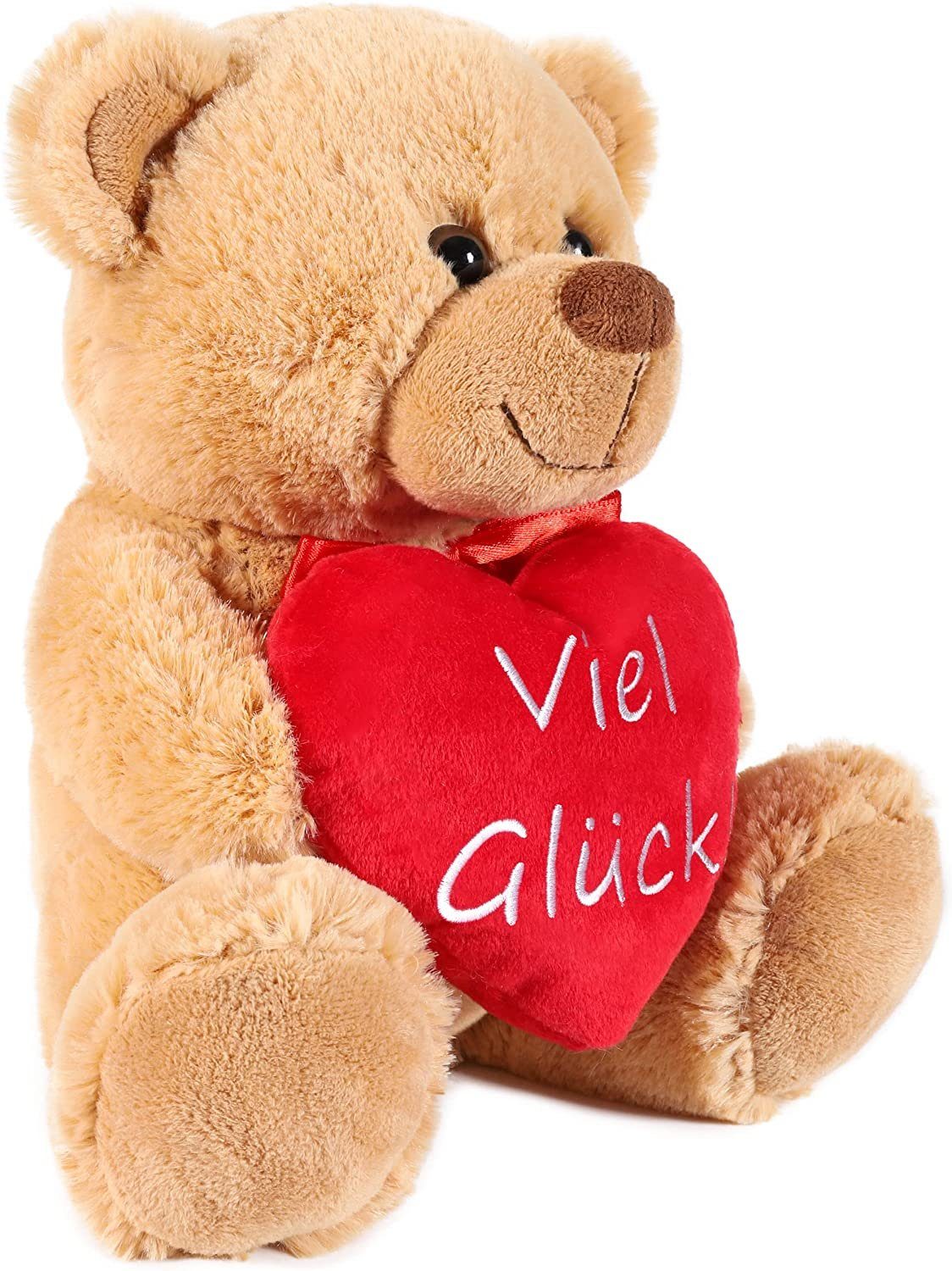 BRUBAKER Kuscheltier Teddy Plüschbär mit Herz günstig online kaufen
