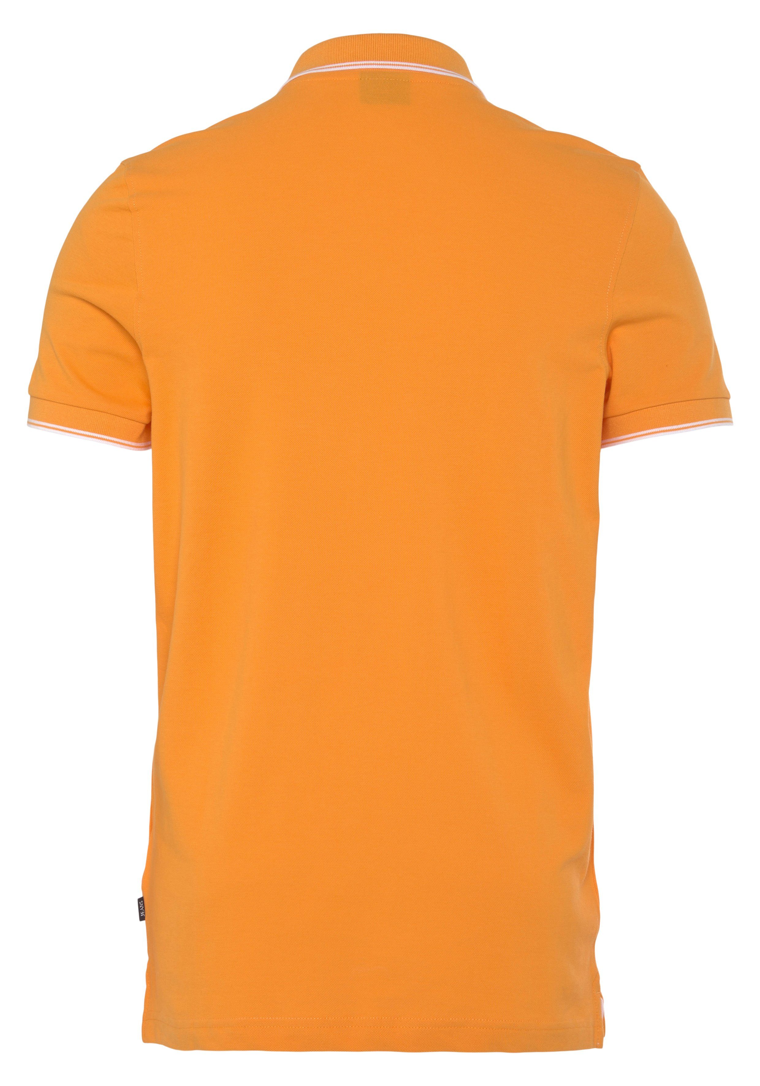 Agnello orange JJJ-04 Jeans Joop Joop! kontrastfarbener mit Poloshirt Logo-Stickerei