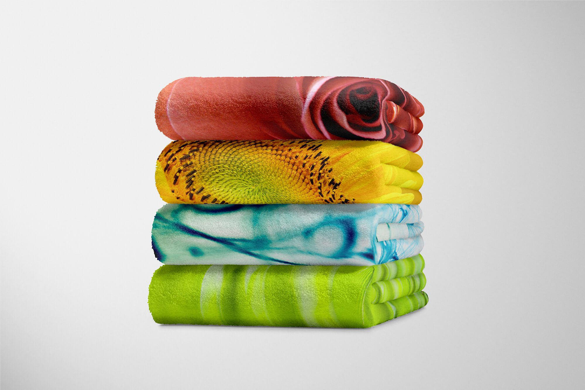 Baumwolle-Polyester-Mix Pusteblume Handtuch mit Sinus (1-St), Saunatuch Kuscheldecke Fotomotiv Art Handtuch Nahaufn, Handtücher Strandhandtuch