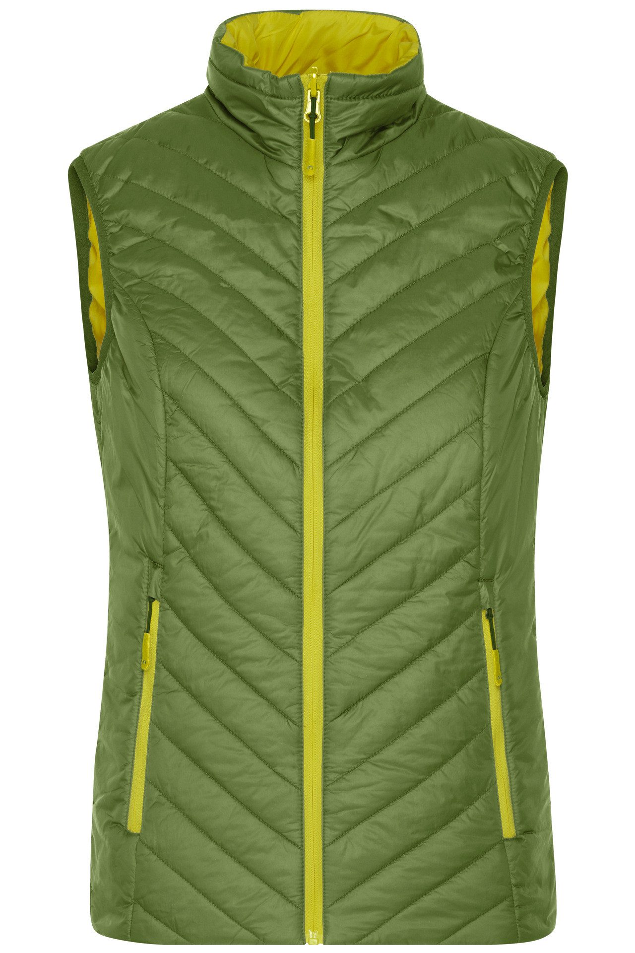 James & Nicholson Steppweste Taillierte und leichte Damen Wende-Steppweste JN1089 Mit sorona®AURA Wattierung