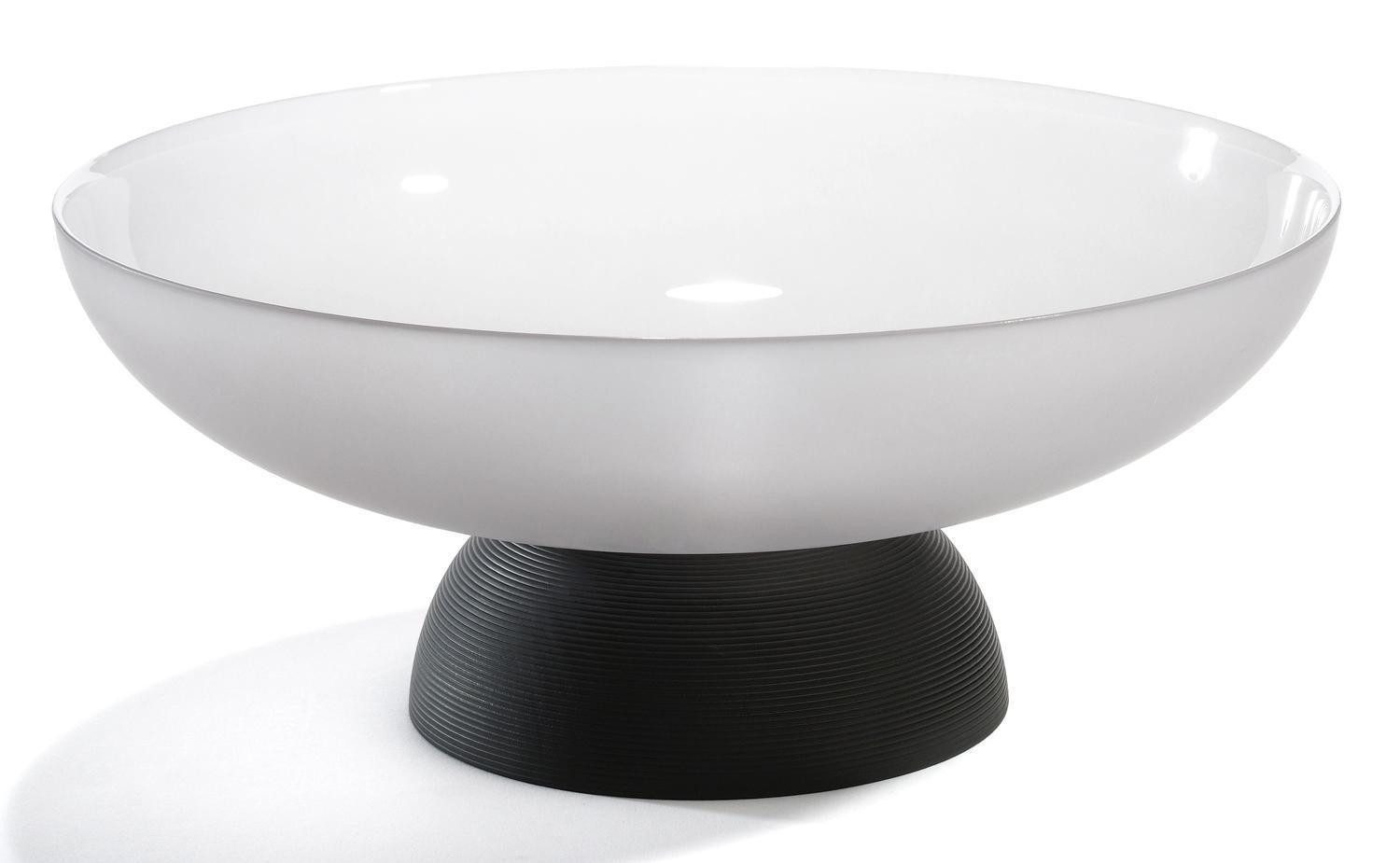 casa NOVA Dekoschale MELENE, Ø 29,5 cm, Schwarz, Weiß, Glas, (1 St), mit St günstig online kaufen