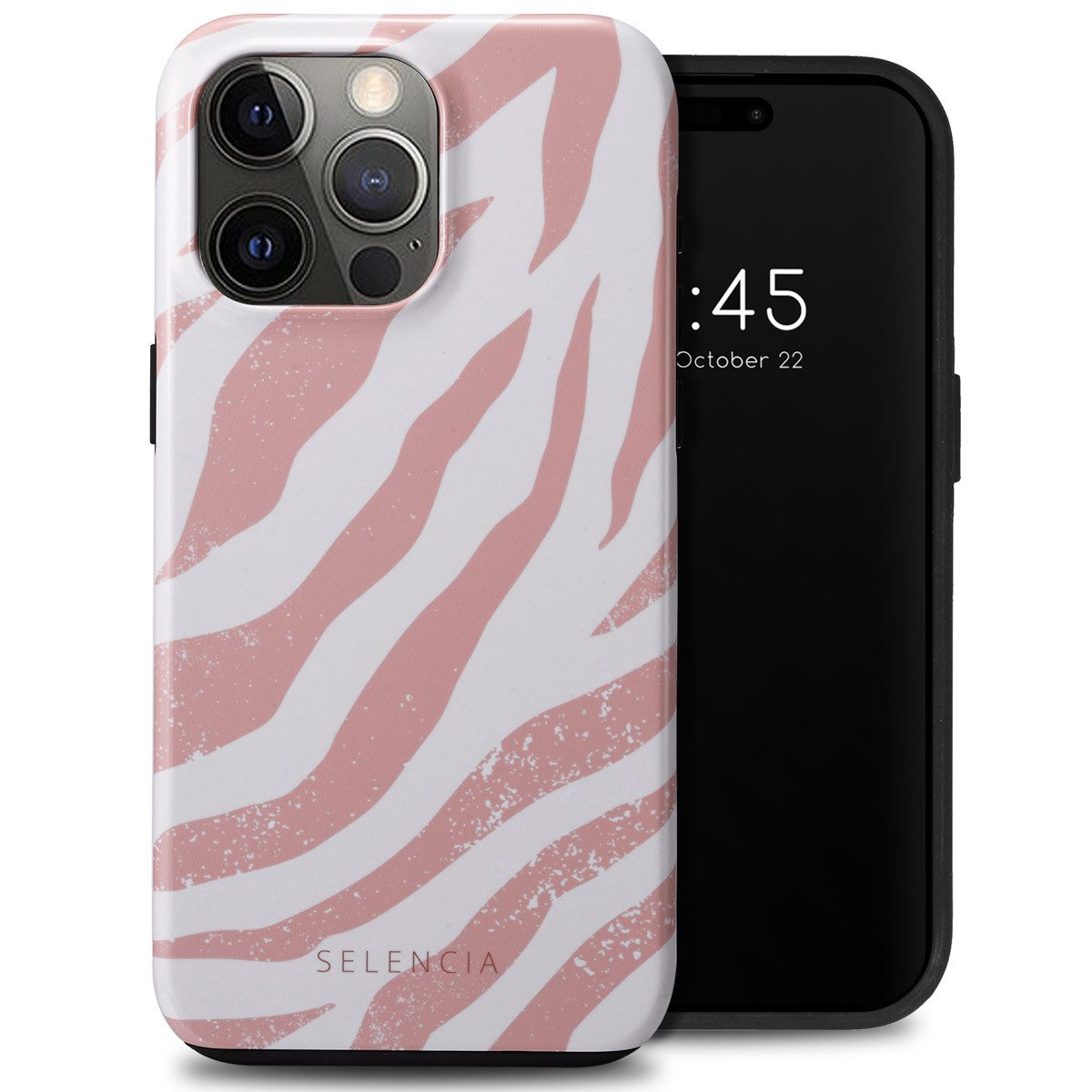 Selencia Backcover Selencia Vivid Back Cover Apple iPhone 15 Pro Max - Colorful Zebra Old