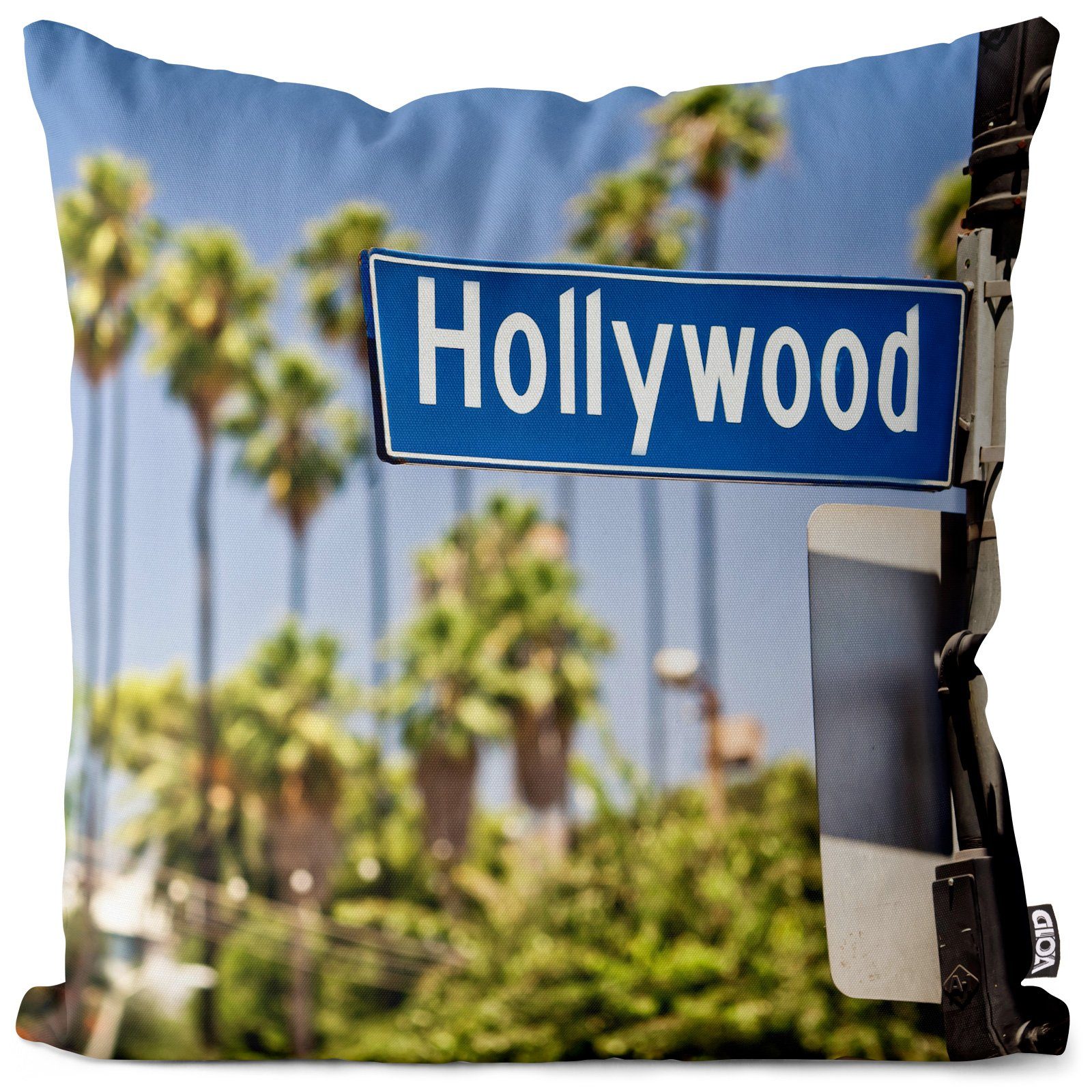 Kissenbezug, VOID (1 Stück), Sofa-Kissen Strasse Film Los Angeles LA Amerika USA Vereinigte Staaten Urlaub Reise Boulevard Palmen Sommer Trip Stars