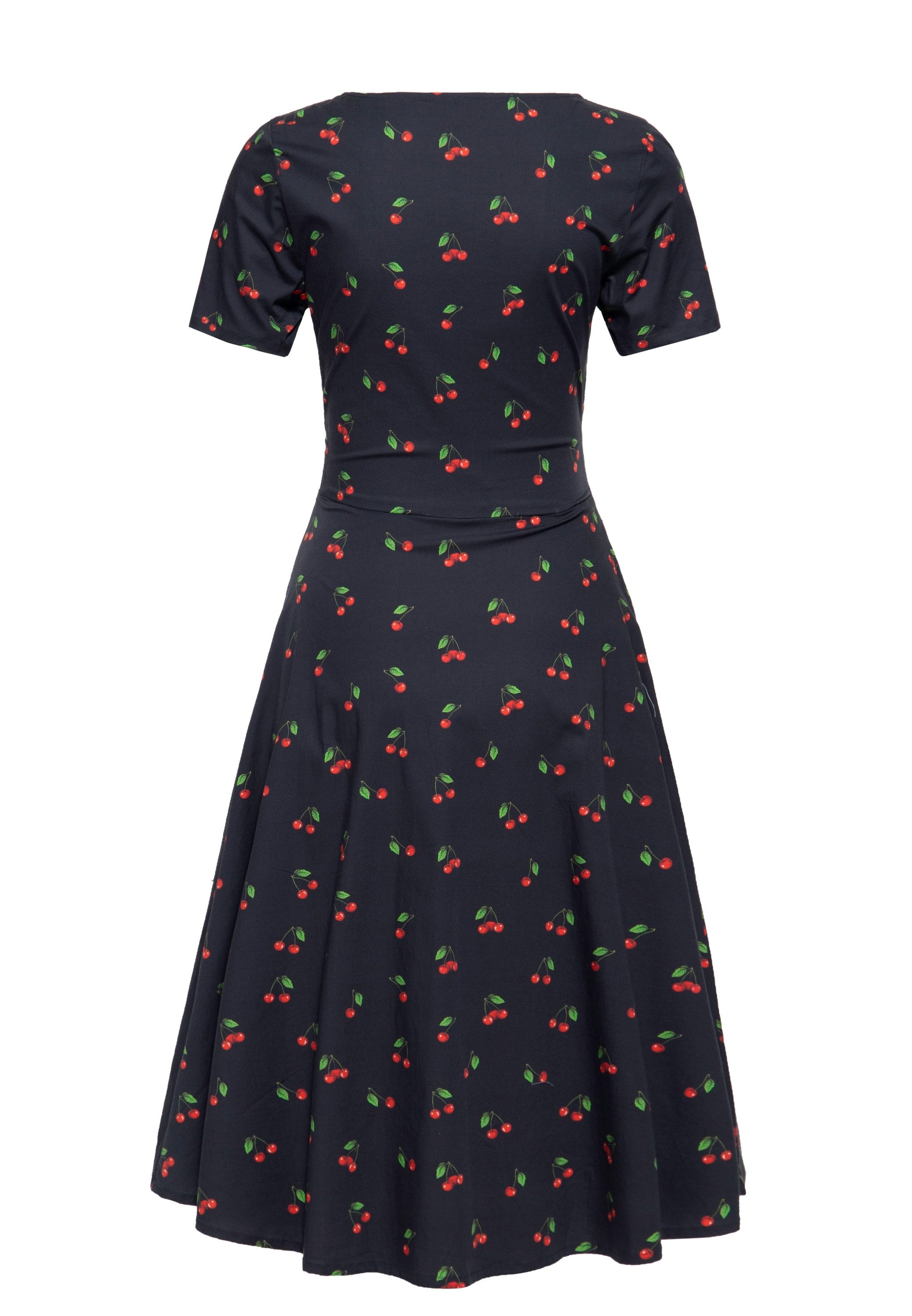 QueenKerosin Sommerkleid Cherry mit V-Ausschnitt