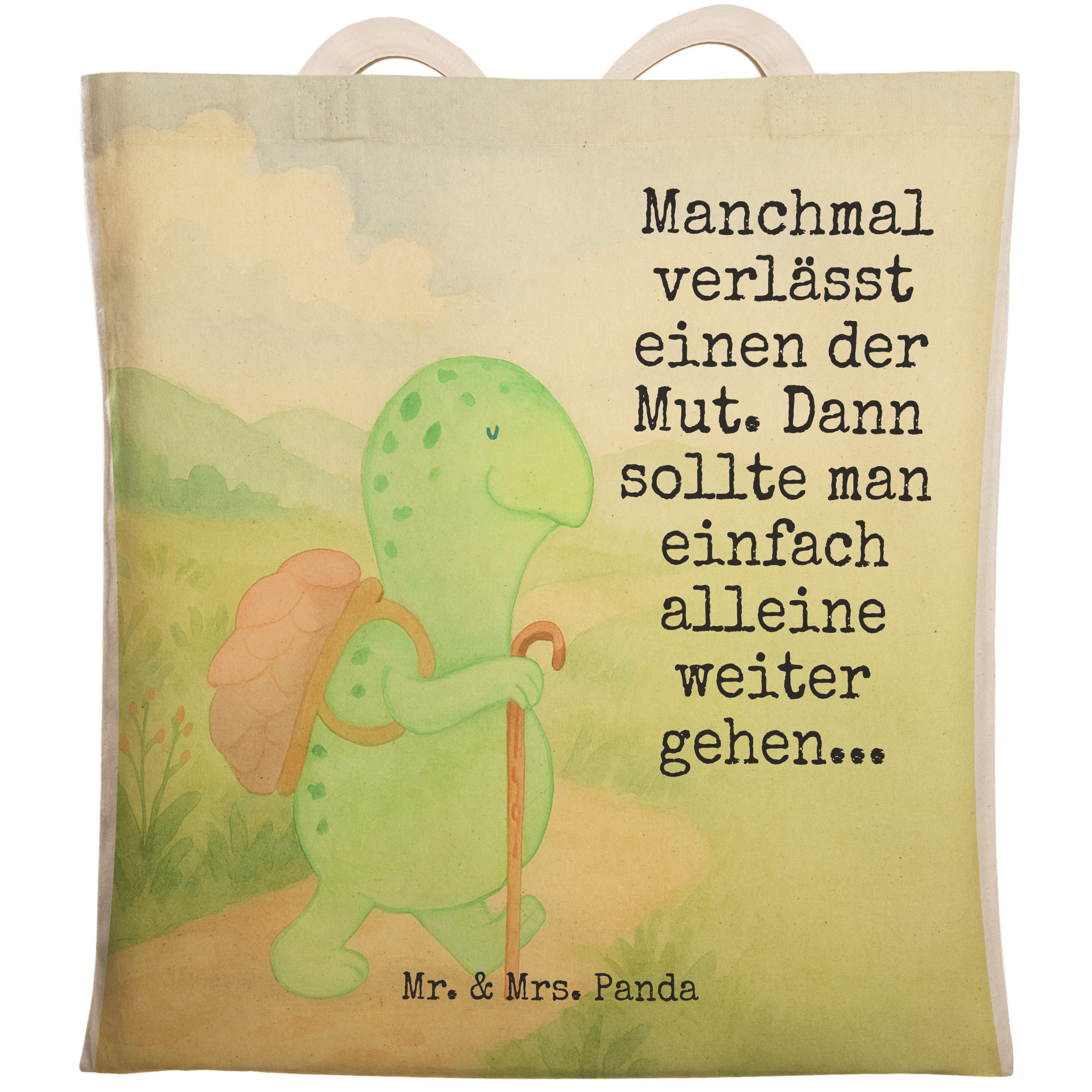 Tragetasche Schildkröte Wanderer Design, shopping bag, Weiß, Tote Bag, Tragetasch